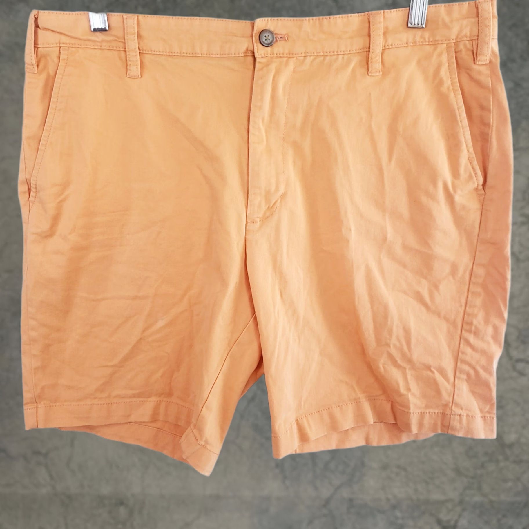 Nautica Nautica Men's 36x8 Cantalope Orange Flat Front Classic Fit The Deck Shorts Size US 36 / EU 52 - 1 Thumbnail