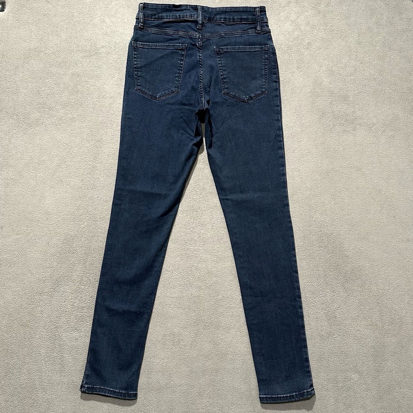 Vintage Falls Creek Jeans Womens 8 Blue Denim Dark Wash High Rise Skinny Stretch Size 30" / US 8 / IT 44 - 2 Thumbnail