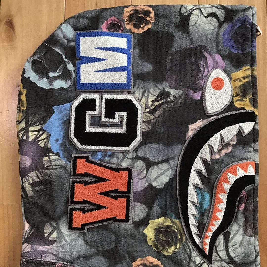 Bape BAPE FLORAL camo shark full zip hoodie a bathing ape Size US L / EU 52-54 / 3 - 4 Thumbnail