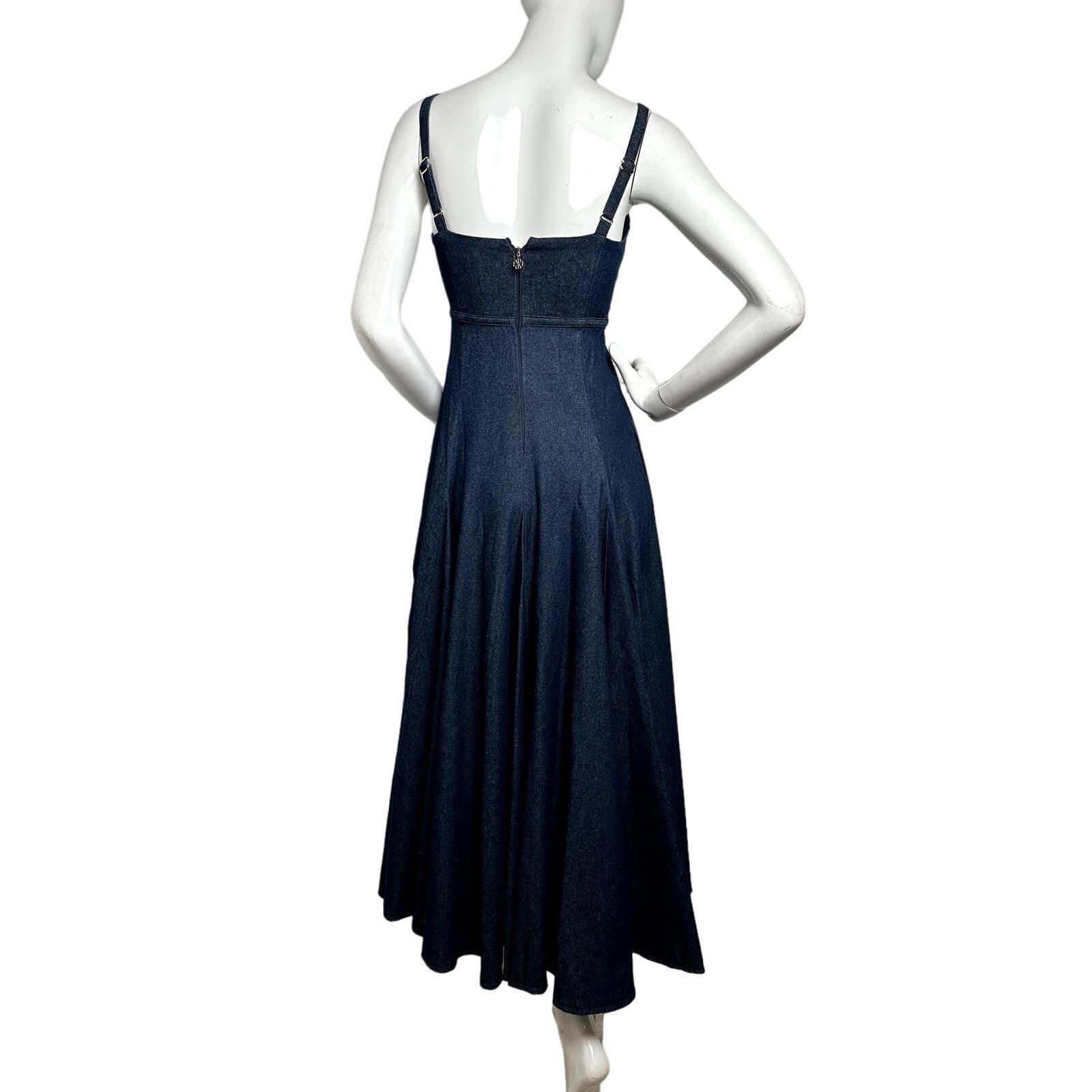 Kate Spade Kate Spade Denim Bow-waist Casual Dress in Indigo Size 2 Size XS / US 0-2 / IT 36-38 - 2 Thumbnail