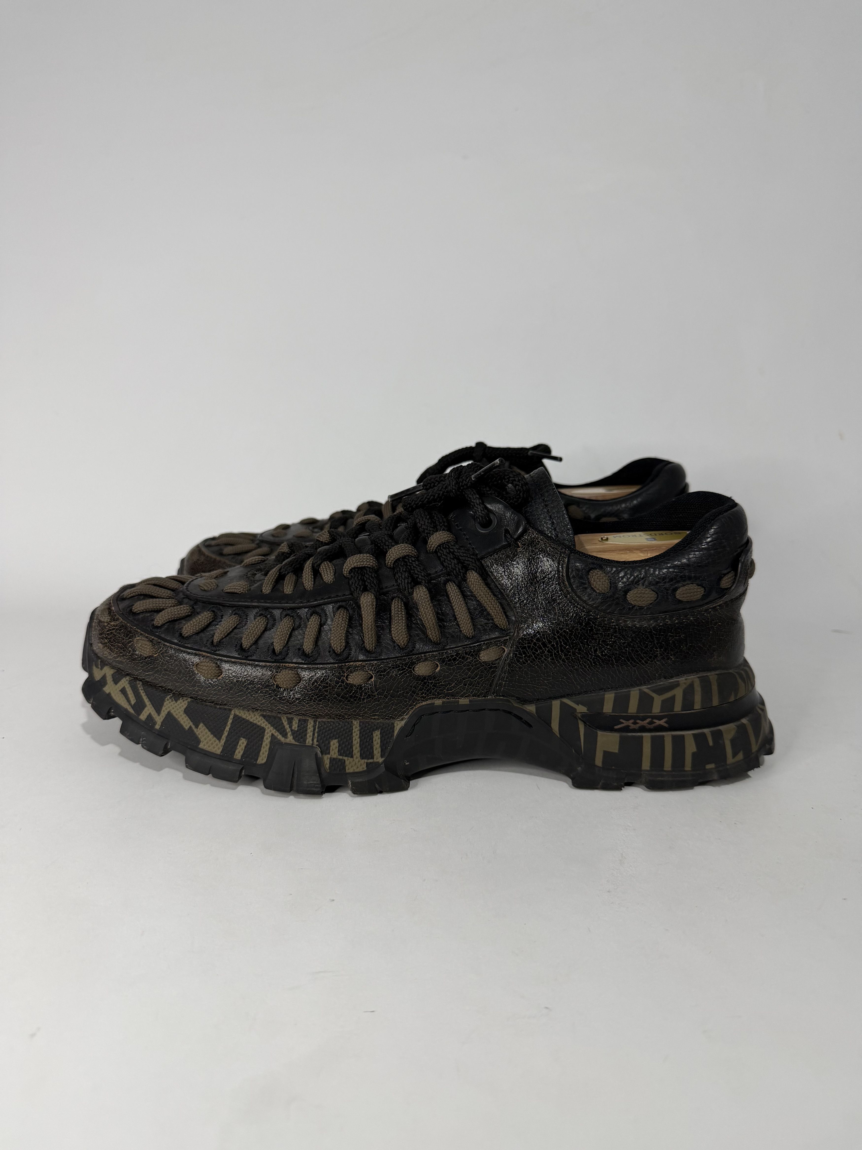 Ermenegildo Zegna Black and Brown Claudio Sneakers