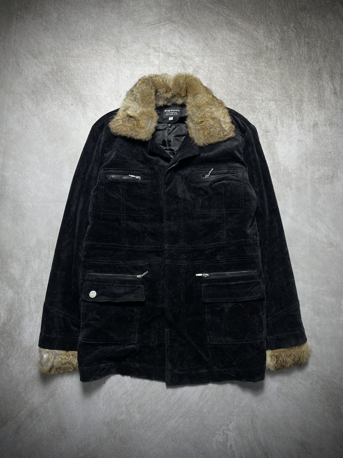 If Six Was Nine 2000’s Drug Store’s - Vkei Style Button Trim Fur Jacket Size US L / EU 52-54 / 3 - 1 Thumbnail
