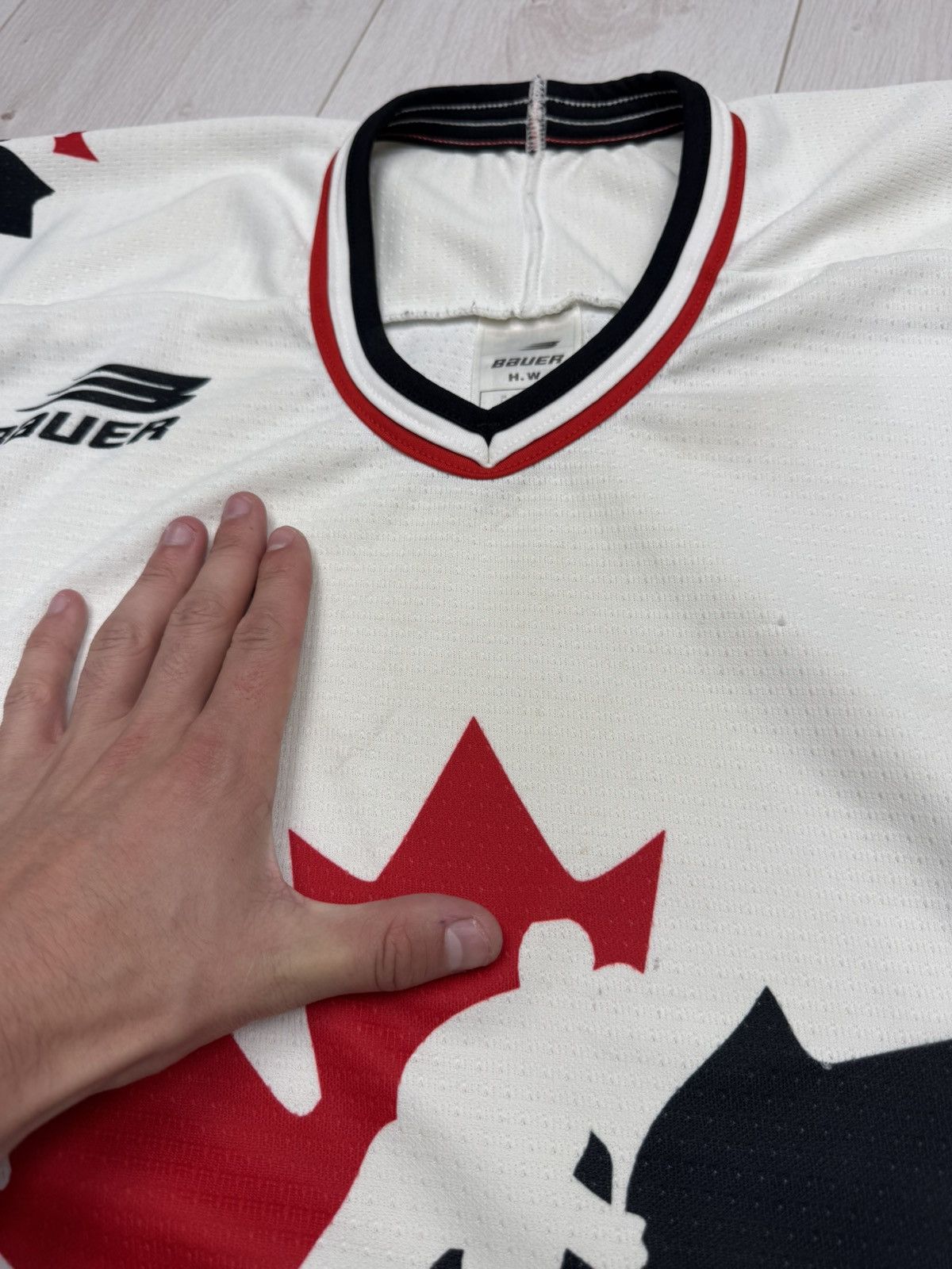 Other Vintage Canada Bauer Hockey Jersey Big Logo Red/White Size M Size US XXL / EU 58 / 5 - 9 Thumbnail