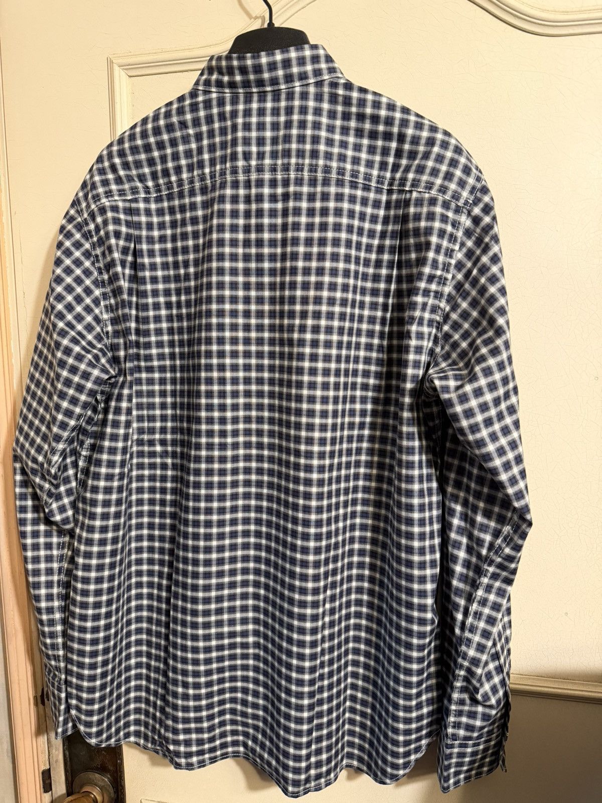Comme des Garcons Homme Comme des Garçons Homme Navy Checks Patchwork Shirt Size US M / EU 48-50 / 2 - 2 Thumbnail