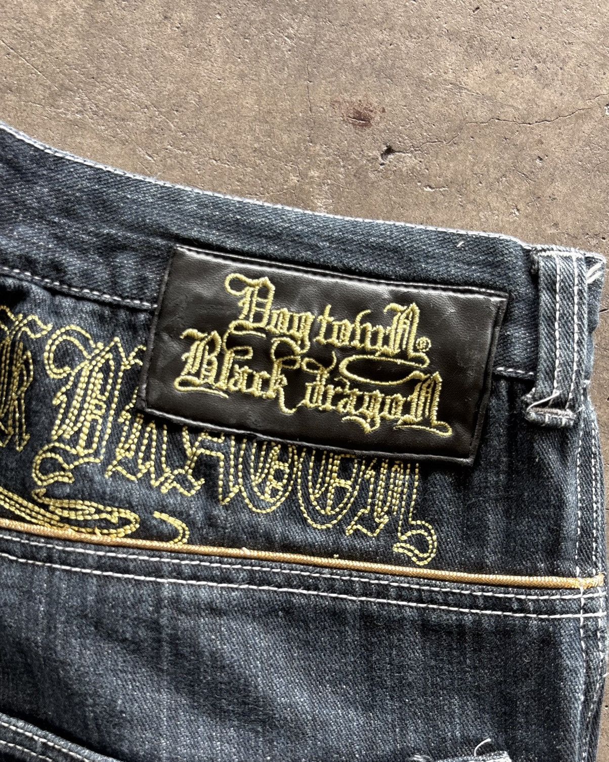 Dogtown 🔥RARE Dog Town Black Dragon Limited Edition Denim Jeans Size US 34 / EU 50 - 10 Thumbnail