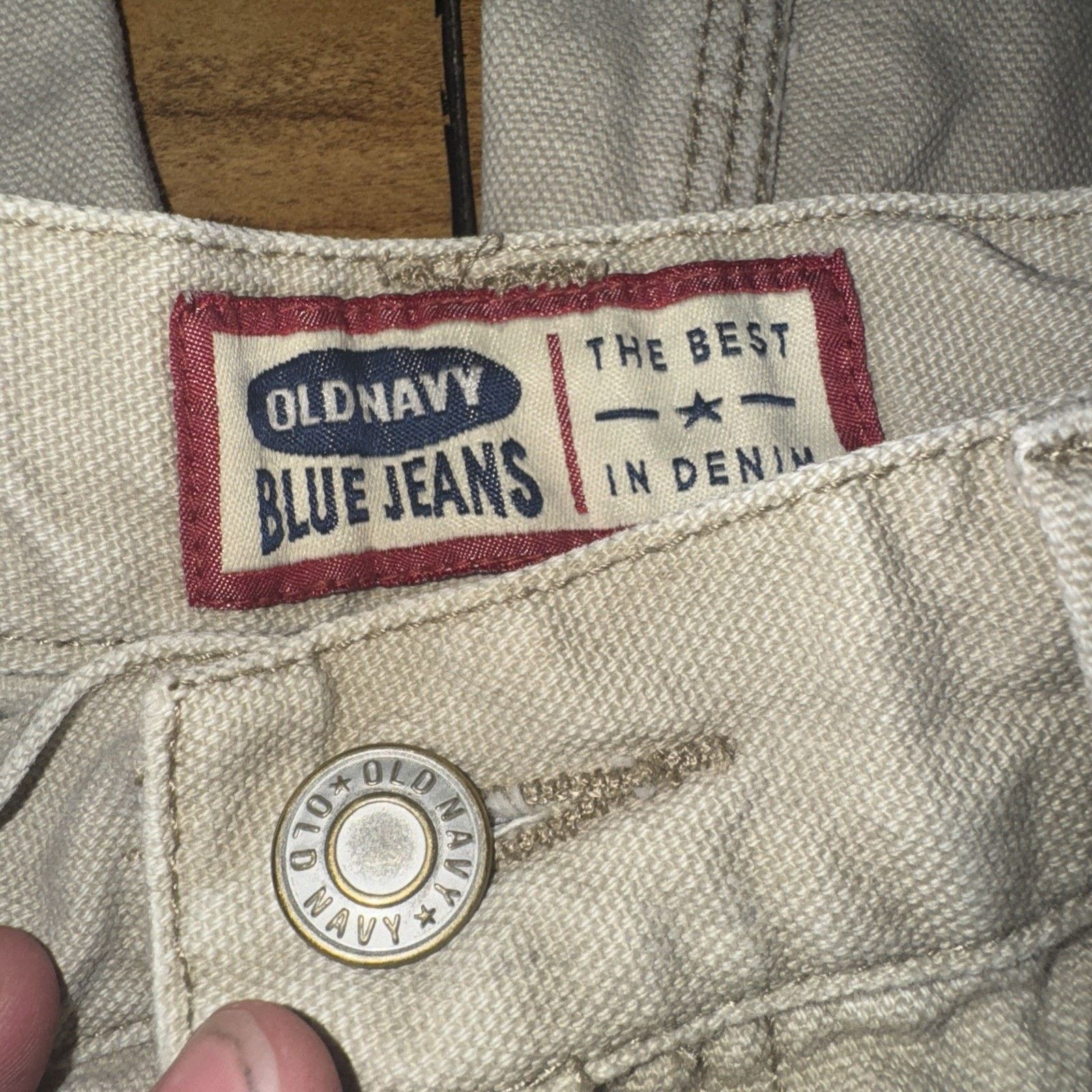 Old Navy × Vintage Vintage Old Navy Canvas Carpenter Pants Tan 30x32 Size US 30 / EU 46 - 6 Thumbnail