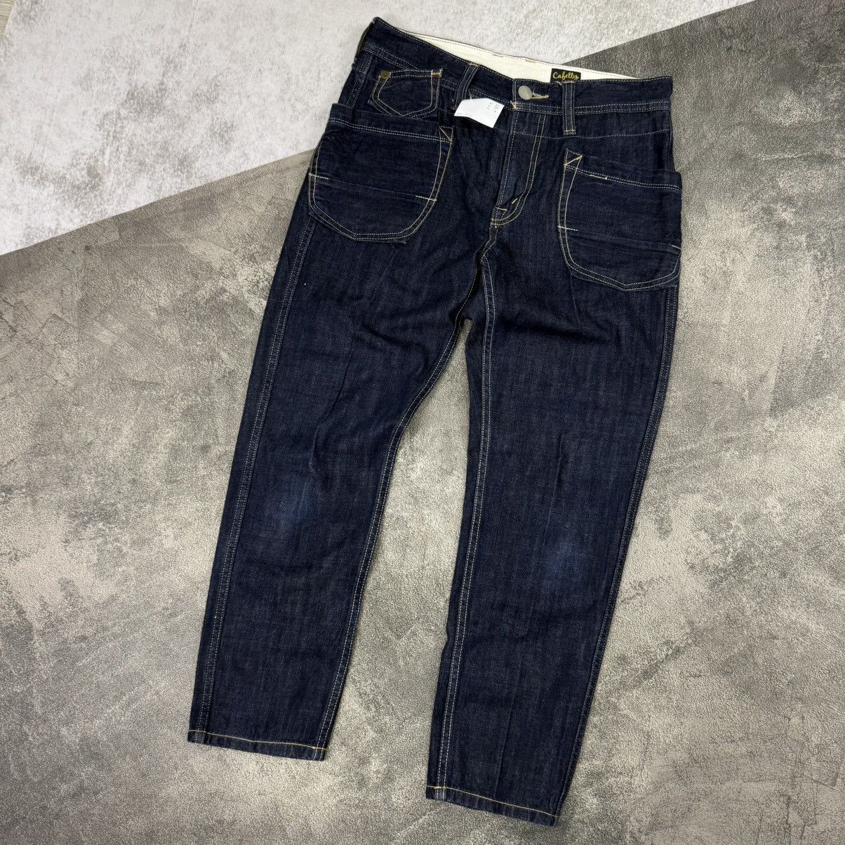 Japanese Brand Cafetty BushDenimPants multipcket buckleback Size US 30 / EU 46 - 3 Thumbnail