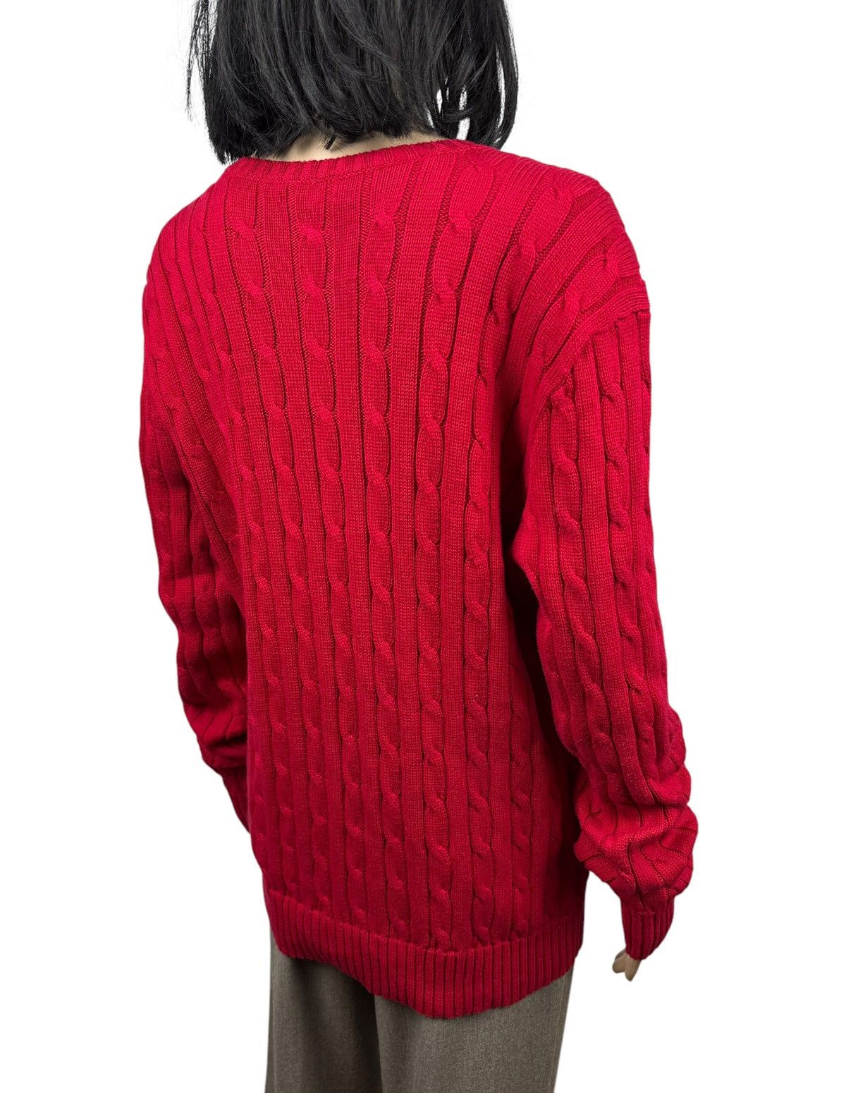 Polo Ralph Lauren Polo Ralph Lauren Red Cable Knit Sweater Cotton size XL Size M / US 6-8 / IT 42-44 - 8 Thumbnail