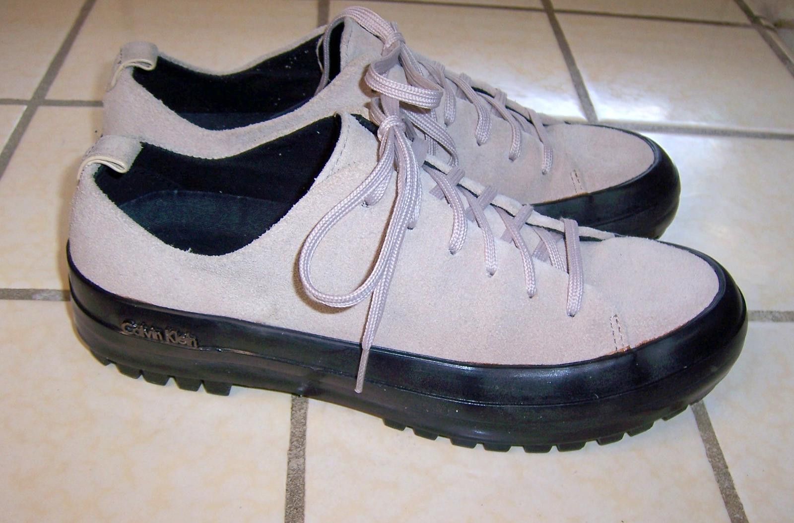 Calvin Klein Calvin Klein Sylvana Tan/Black Suede Platform Sneakers - W6 Size US 6 / IT 36 - 6 Thumbnail