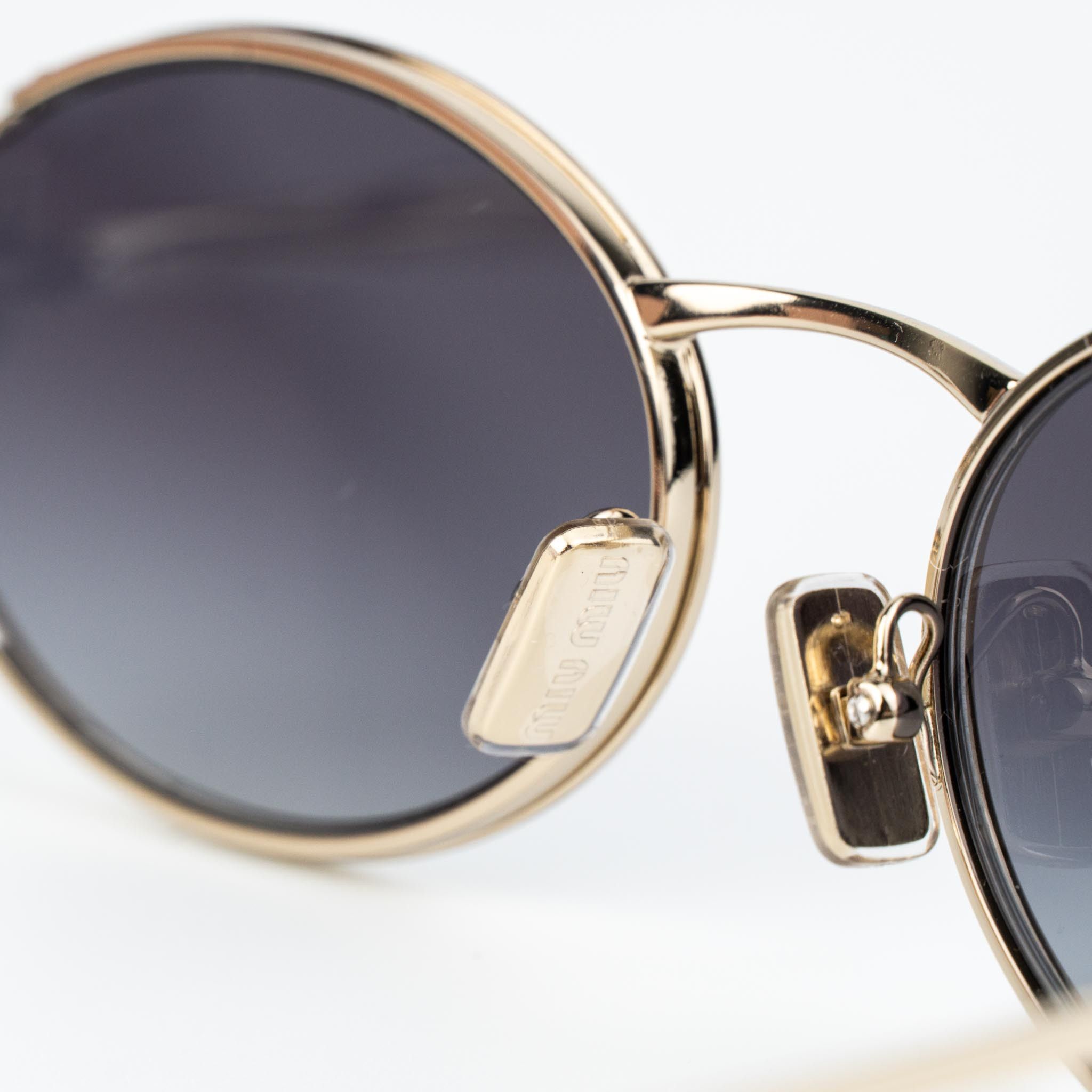 Miu Miu NEW Miu Miu MU52YS ZVN5D1 LOGO Oval Unisex Sunglasses Size ONE SIZE - 10 Thumbnail
