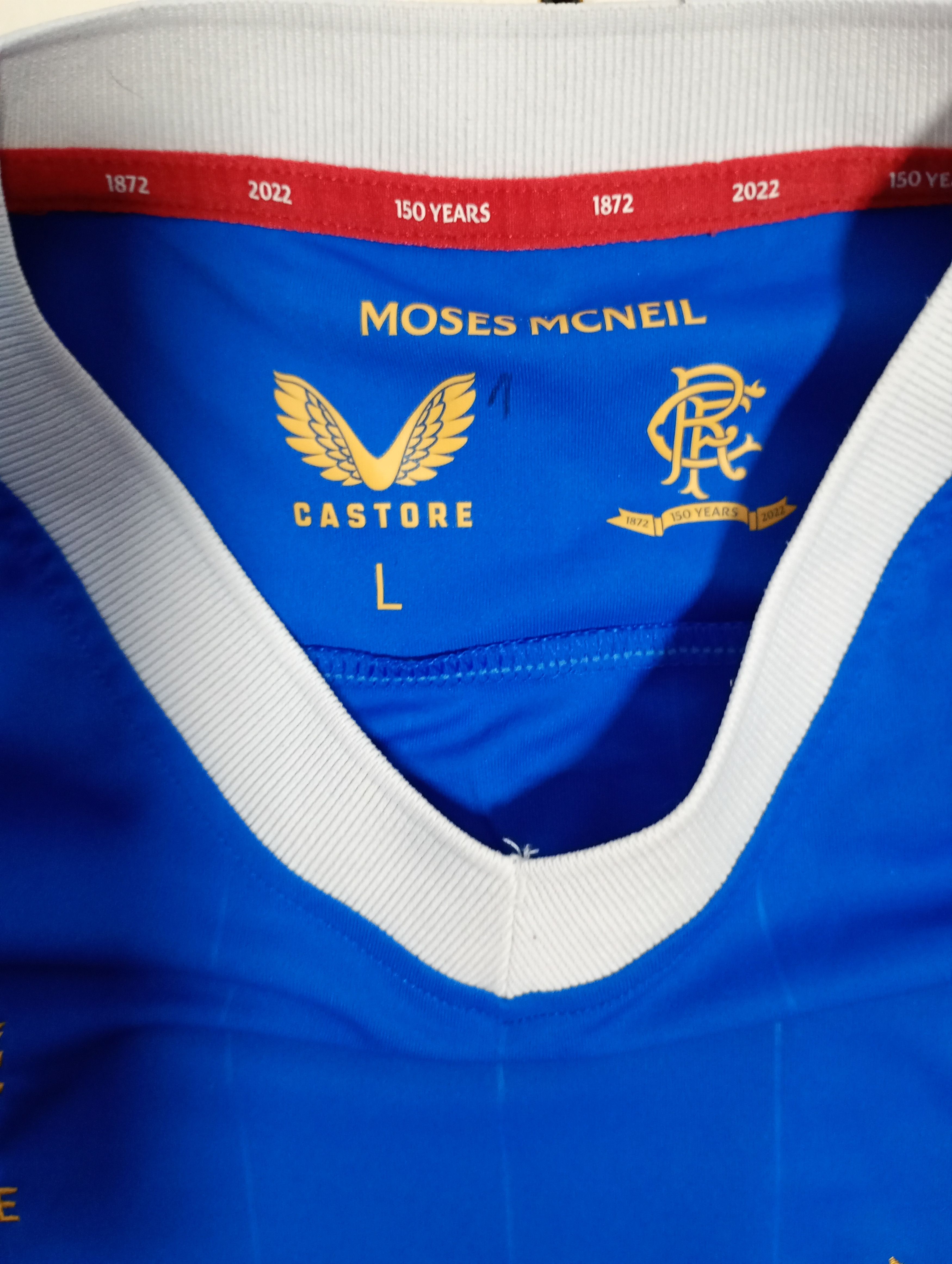 Castore Castore Glasgow Rangers Jersey 150-th Anniversary 2021-2022 Size US L / EU 52-54 / 3 - 10 Thumbnail