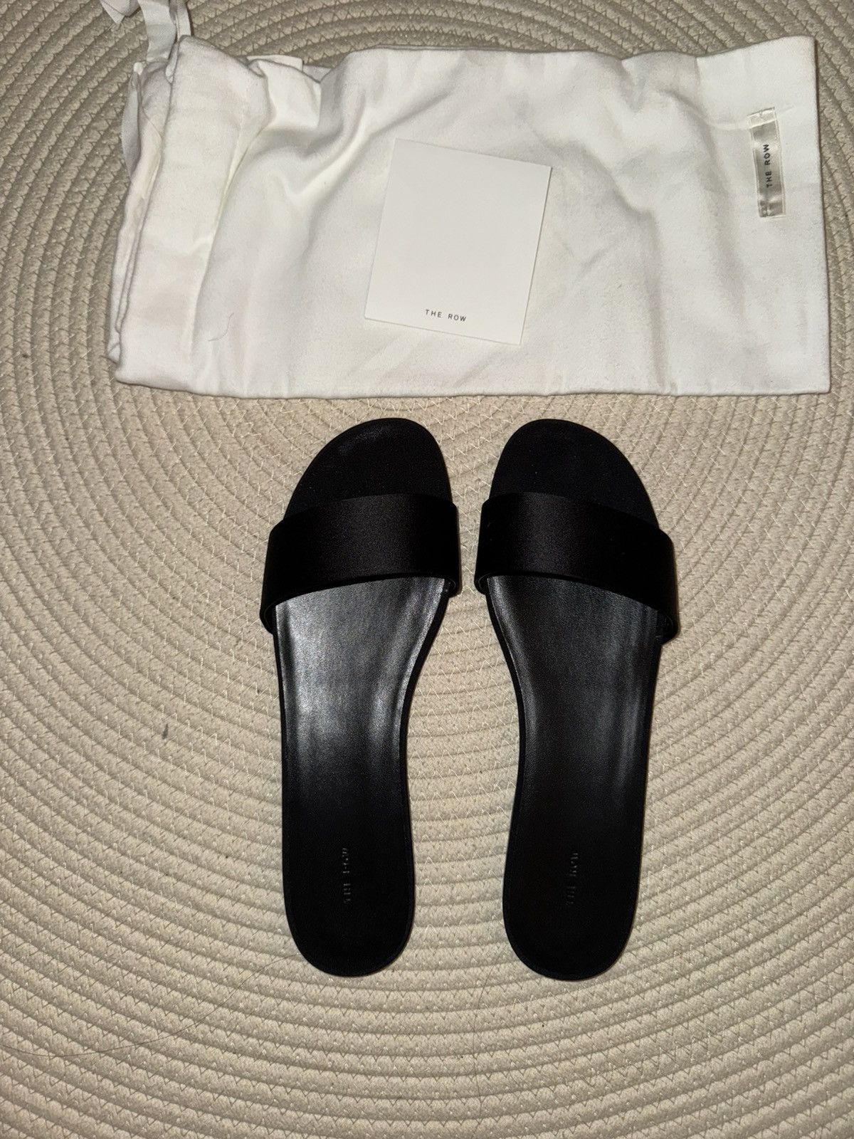 The Row The Row Combo black satin slides size EU 38.5 Size US 8 / IT 38 - 1 Thumbnail