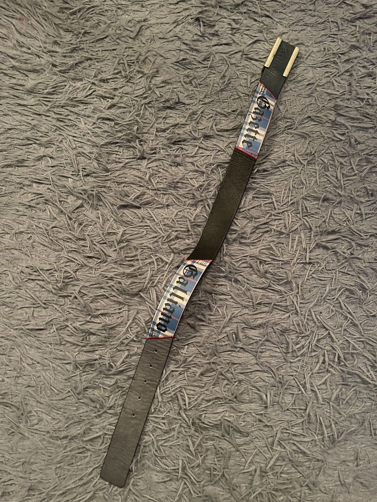 John Galliano × Vintage John Galliano 00s vintage Gazette Newspaper pattern belt Size ONE SIZE - 12 Thumbnail
