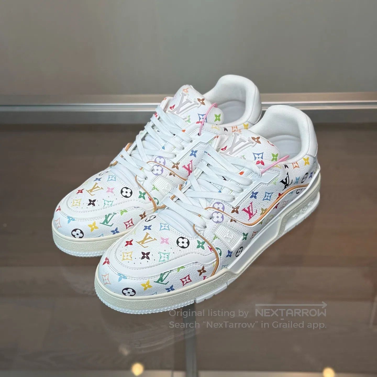 Louis Vuitton Louis Vuitton Trainer White Tri-color Pottery shoes Size US 10 / EU 43 - 1 Thumbnail