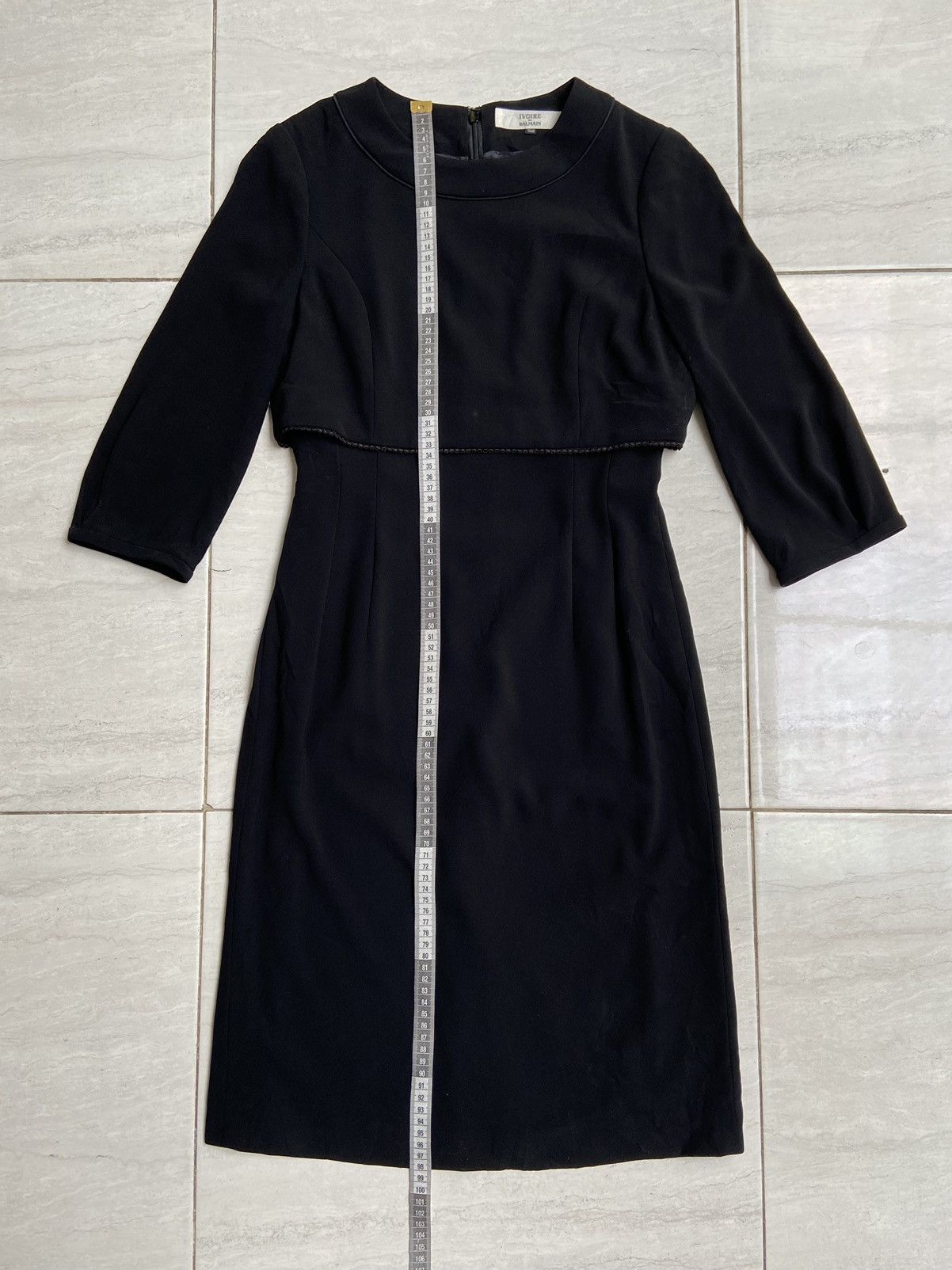 Balmain IVOIRE De BALMAIN Black Dress Size XS / US 0-2 / IT 36-38 - 7 Thumbnail