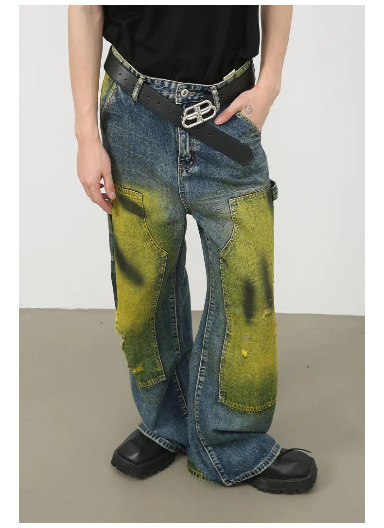 Japanese Brand × Vintage Mid-Waist Baggy Distressed Ripped Jeans Size US 30 / EU 46 - 7 Thumbnail