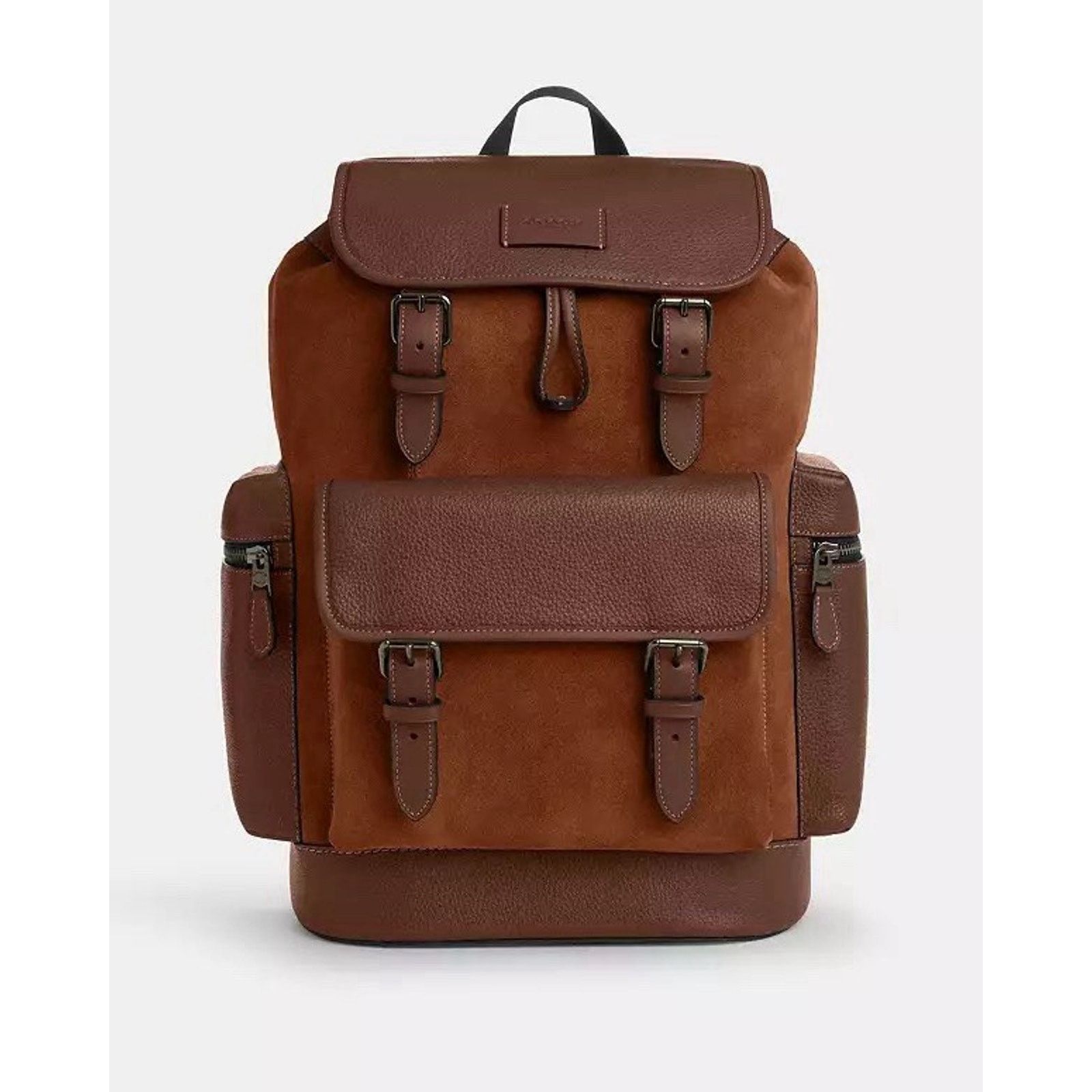 Coach NWT Coach MEN's Sprint Backpack CCG12 suede Cognac/Sienna Size ONE SIZE - 9 Thumbnail