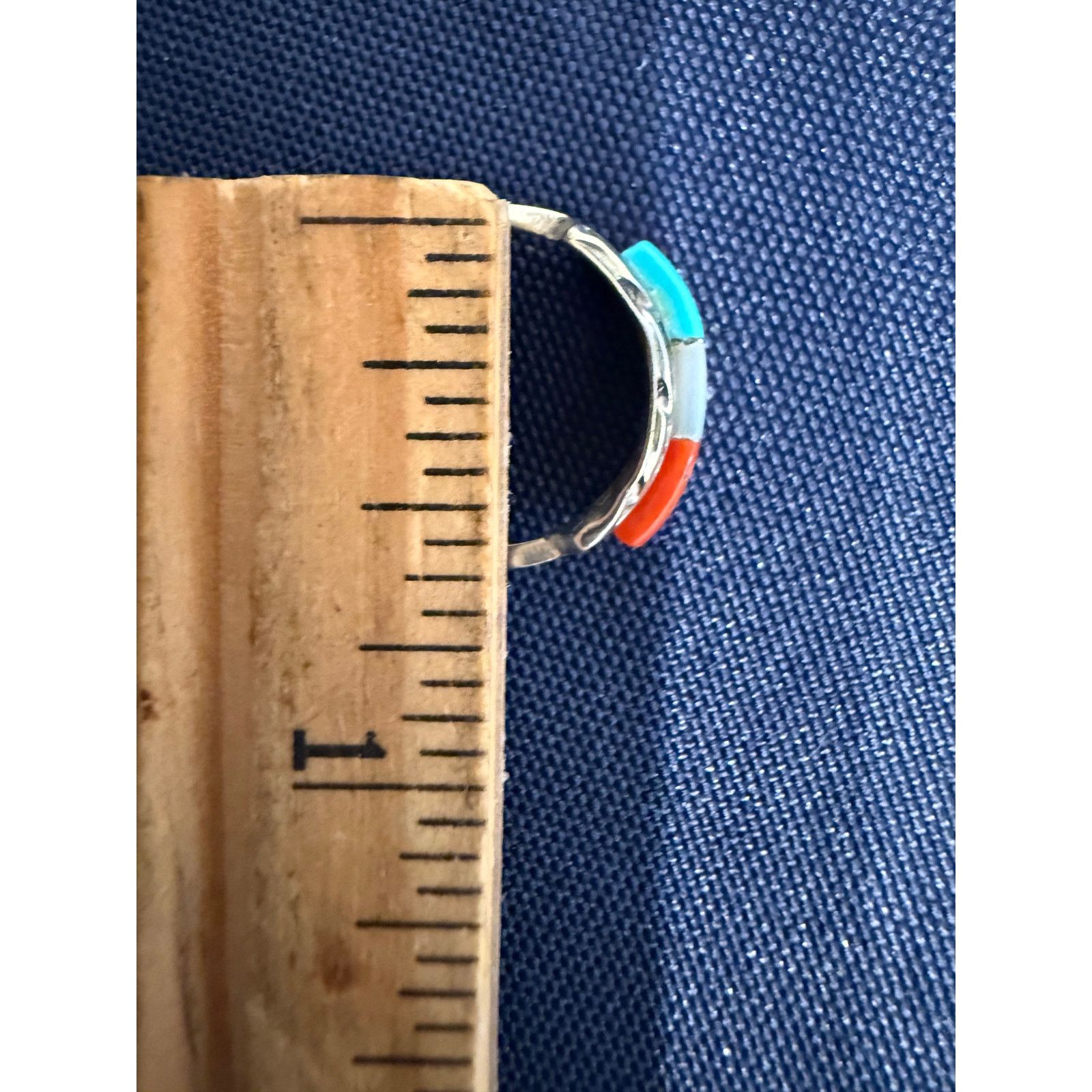 Other VTG Zuni Signed Gus & Lorie Panteah Sterling Ring Sz 5.25" Size ONE SIZE - 11 Thumbnail