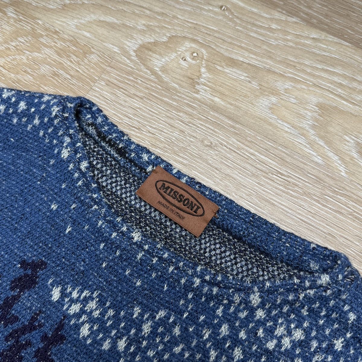 Missoni Rare Vintage Missoni Women's Wool Sweater Blue Winter Nature Size L / US 10 / IT 46 - 3 Thumbnail