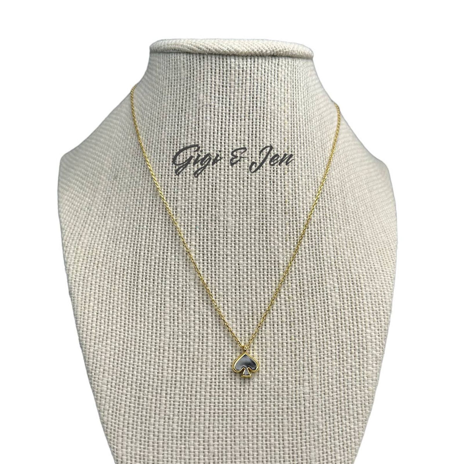 Kate Spade Kate spade black Everyday Spade Enamel Necklace Size ONE SIZE - 1 Thumbnail