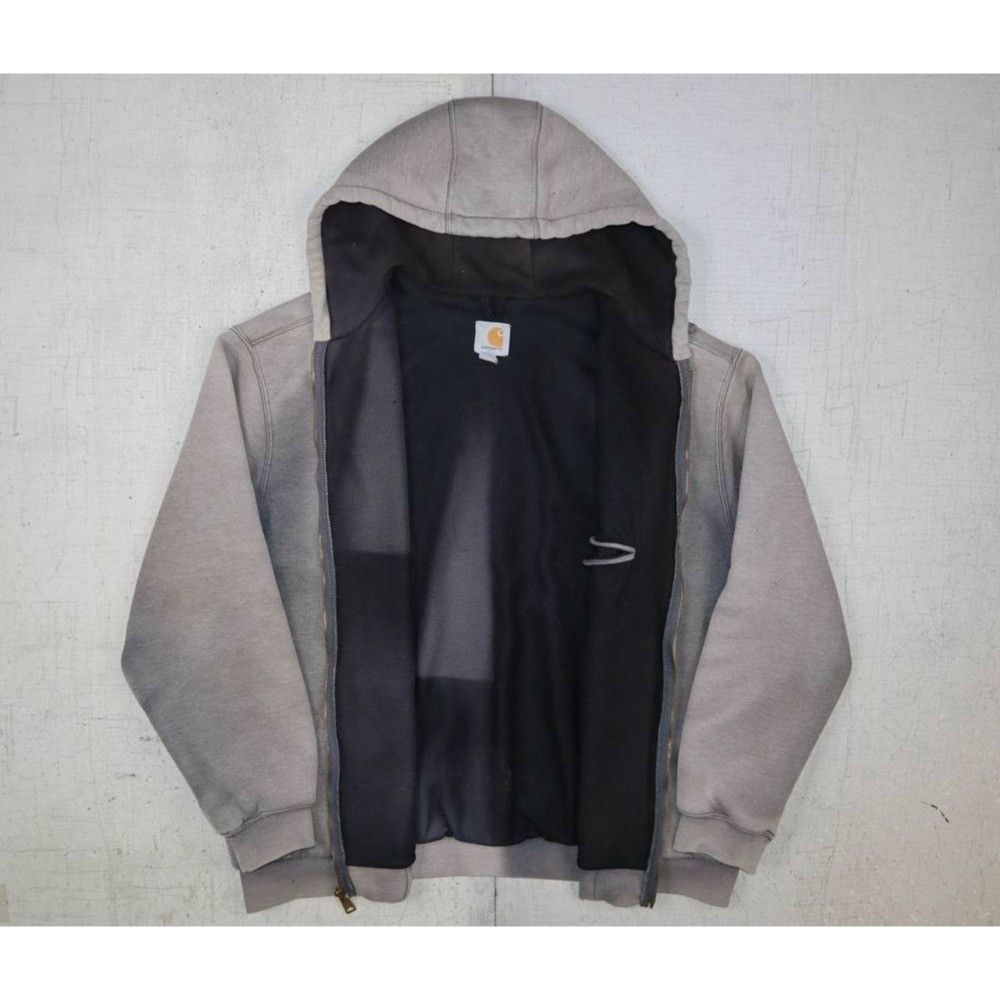Carhartt Vintage Carhartt Men’s XL Full-Zip Hoodie Faded Gray Thermal Size US XL / EU 56 / 4 - 4 Thumbnail