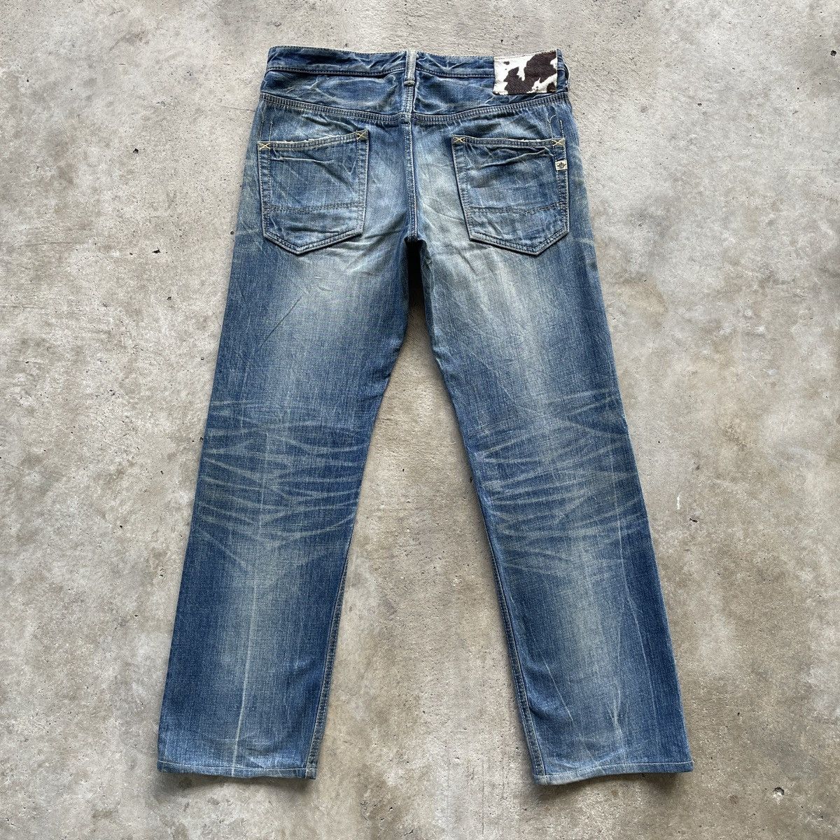 Japanese Brand × Jean × Vintage Vintage Brapper’s Japan Rusty Wash Distressed Jeans Pants Size US 32 / EU 48 - 11 Thumbnail