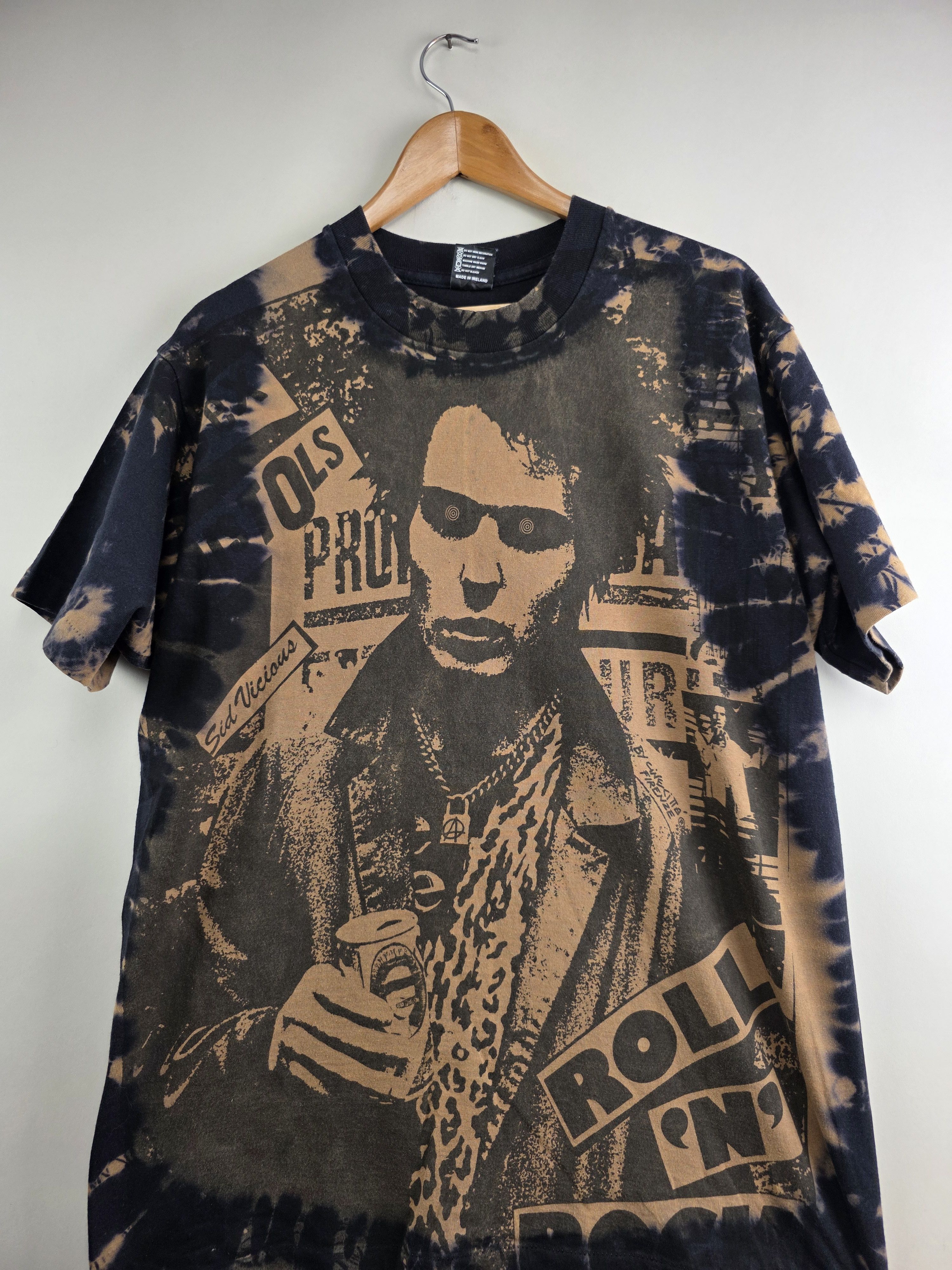 Band Tees × Vintage 90s Sex Pistols Sid Vicious Tie Dye XL 22.5" 31" Size US XL / EU 56 / 4 - 2 Thumbnail