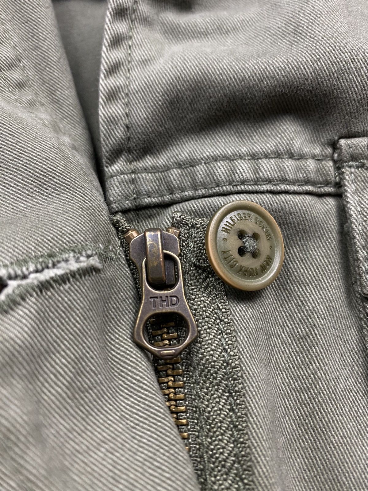 Japanese Brand × Tommy Hilfiger Jacket Tommy Hilfiger military casual 90’s MA-1 denim rare Size L / US 10 / IT 46 - 15 Thumbnail