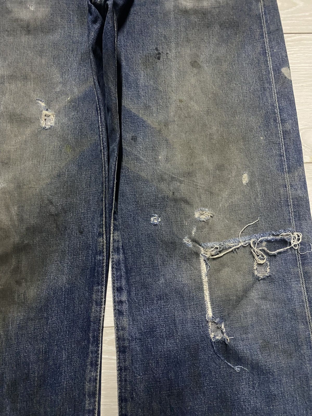 Levi's Vintage Levis 702xx Big E Japan Buckle Back Destroy Baggy Size US 35 - 8 Thumbnail