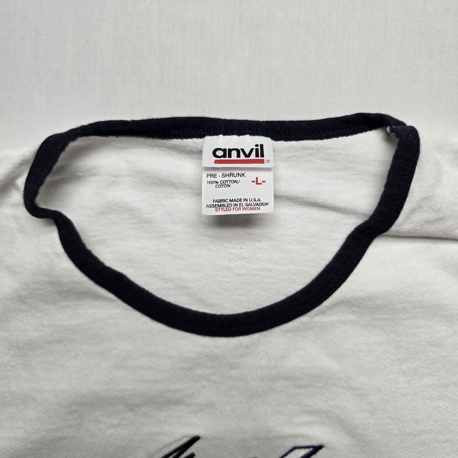 Anvil Vintage Mark Martin Shirt L White Racing Ringer NASCAR 90s Size L / US 10 / IT 46 - 4 Thumbnail