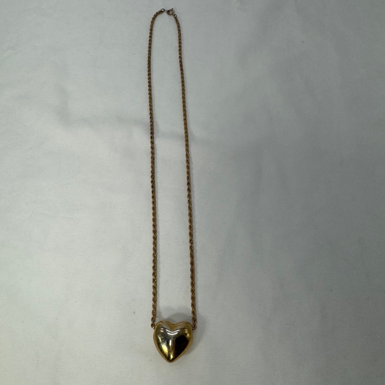 NBDN Nobrandedon VTG gold tone puff heart necklace Size ONE SIZE - 5 Thumbnail