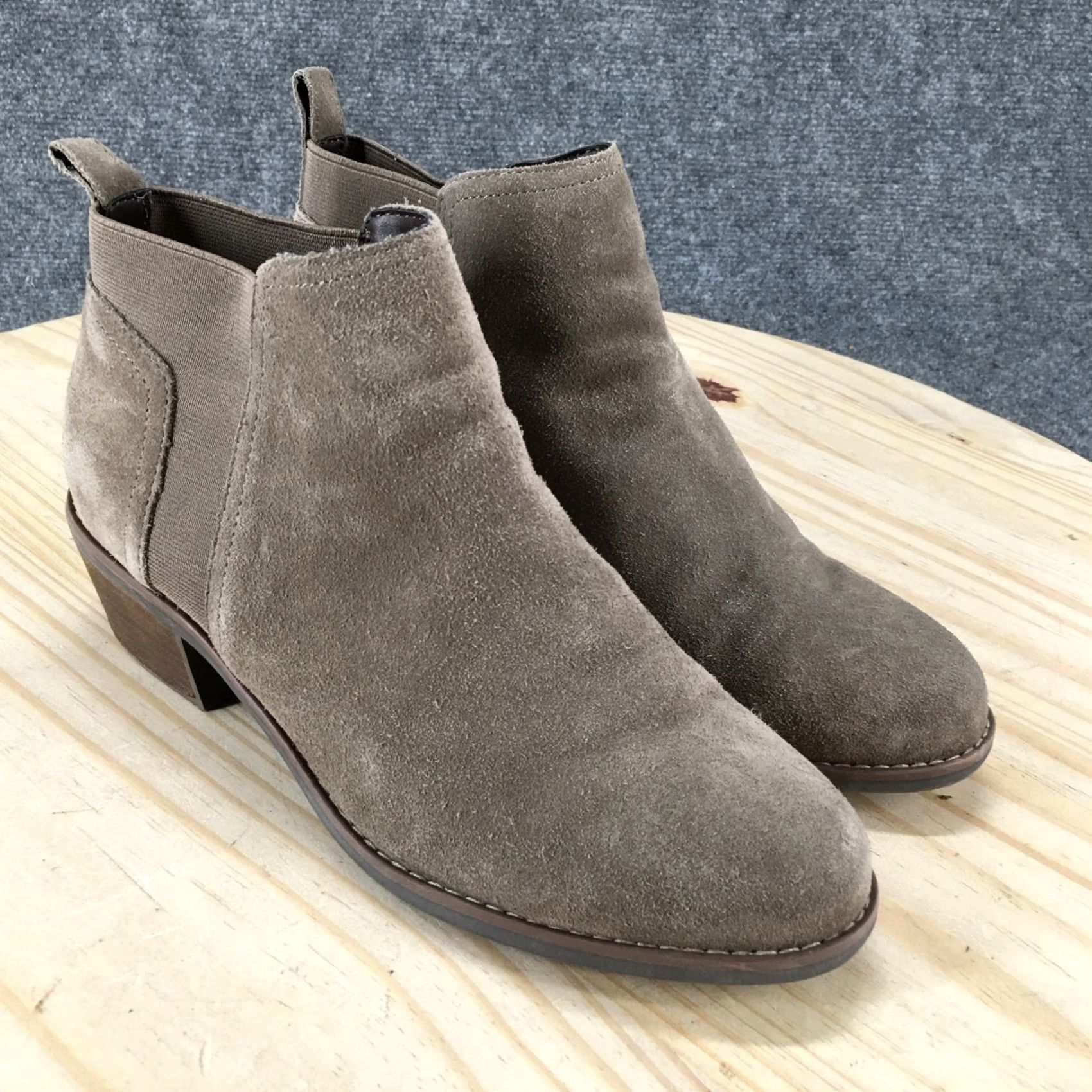 Vintage Kelly & Katie Boots Womens 8M Zora Chelsea Brown Pull On Ankle Block Casual Shoes Size M / US 6-8 / IT 42-44 - 3 Thumbnail