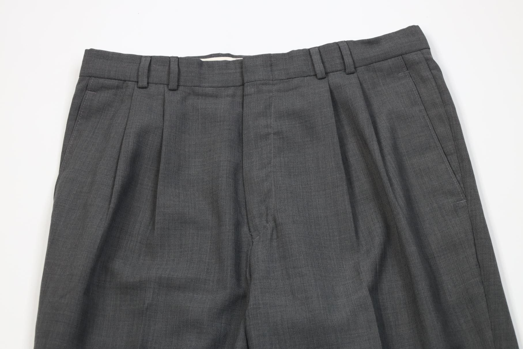 Vintage Vintage 90s Streetwear Blend Knit Chino Pants Heather Gray Size US 34 / EU 50 - 2 Thumbnail