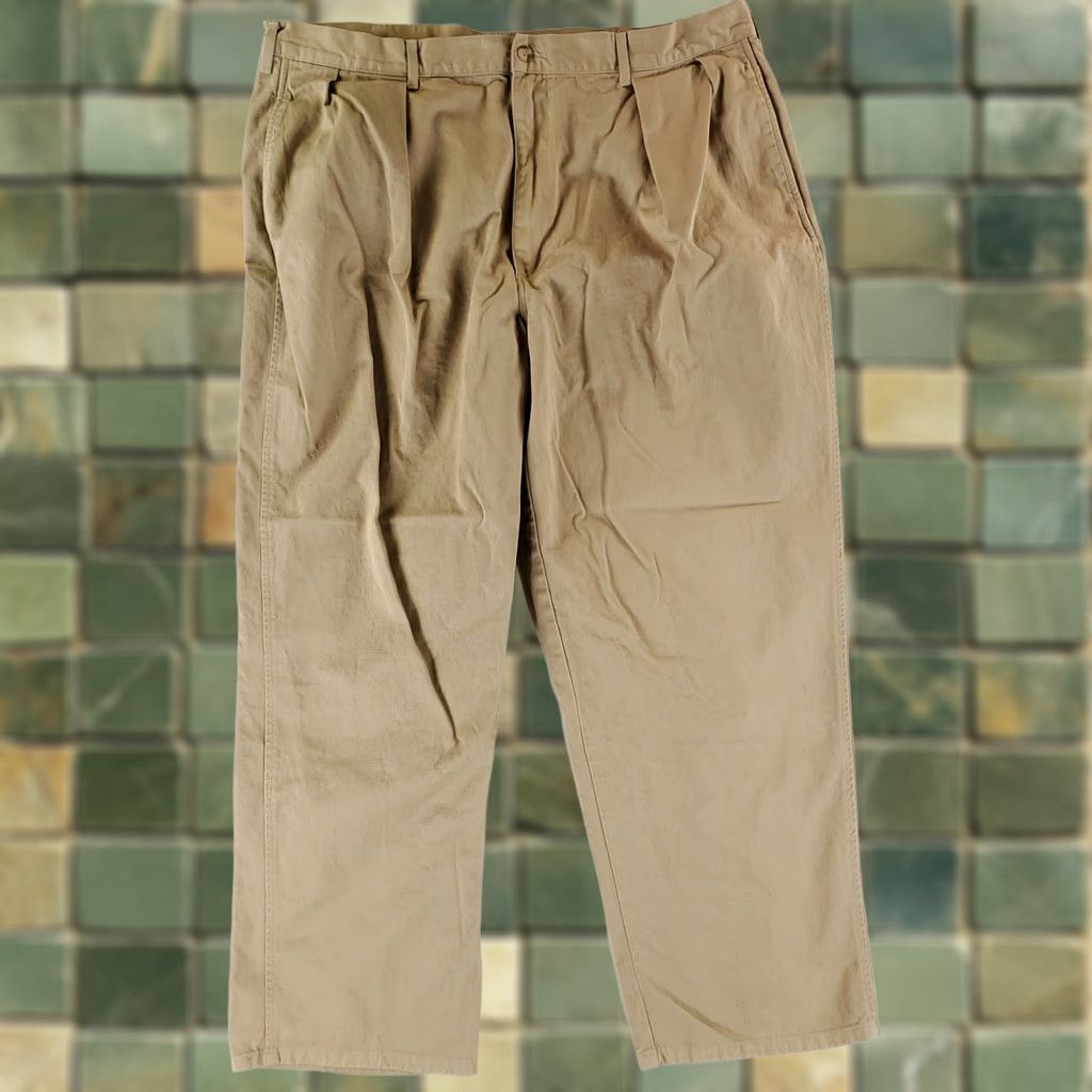 Polo Ralph Lauren VINTAGE Polo Ralph Lauren Pants Khaki VTG 90s Tan Brown Pleated Mens 42x30 Beige 30 Inseam Mens Size US XL / EU 56 / 4 - 1 Thumbnail