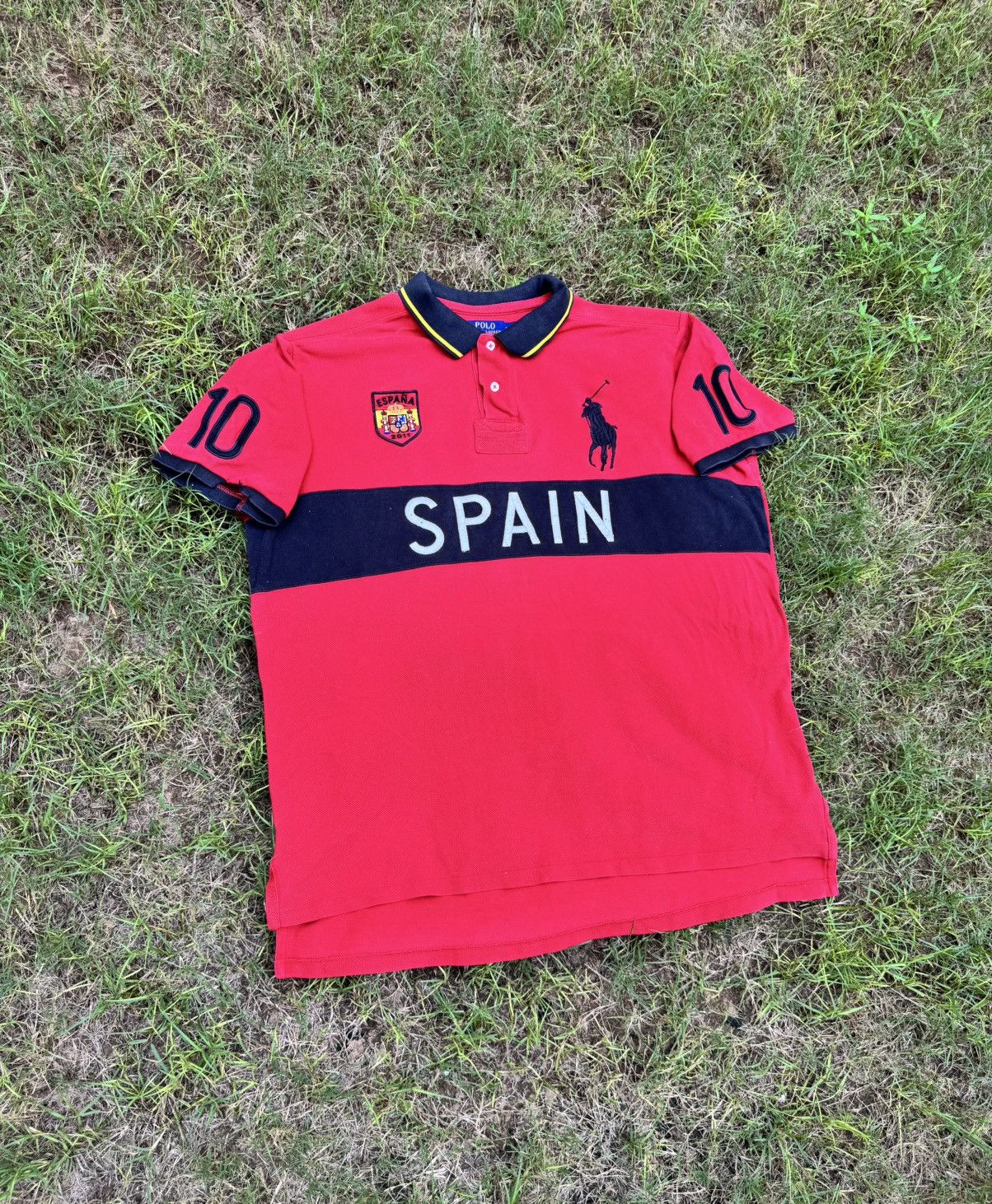 Polo Ralph Lauren Polo Ralph Lauren Spain #10 Big Pony Polo Shirt Chief Size US XXL / EU 58 / 5 - 3 Thumbnail