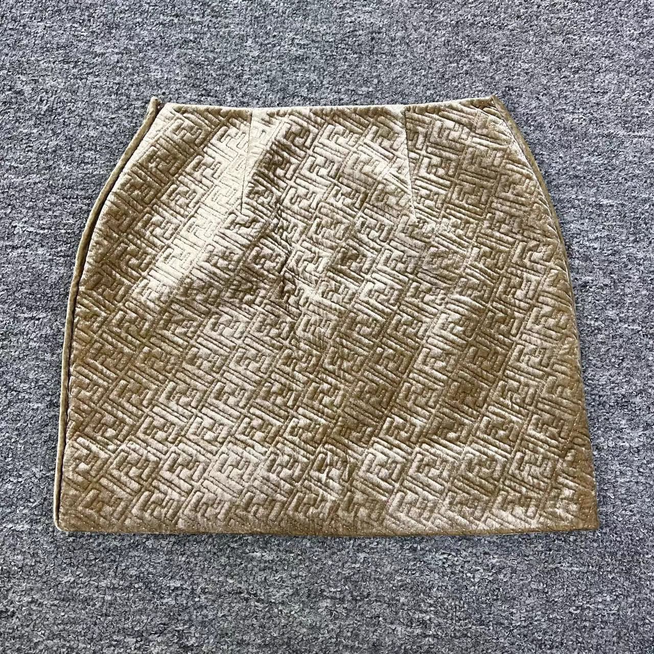 Fendi Fendi FF Embossed Logo Velvet Mini Skirt K12 Size 27" / US 4 / IT 40 - 2 Thumbnail