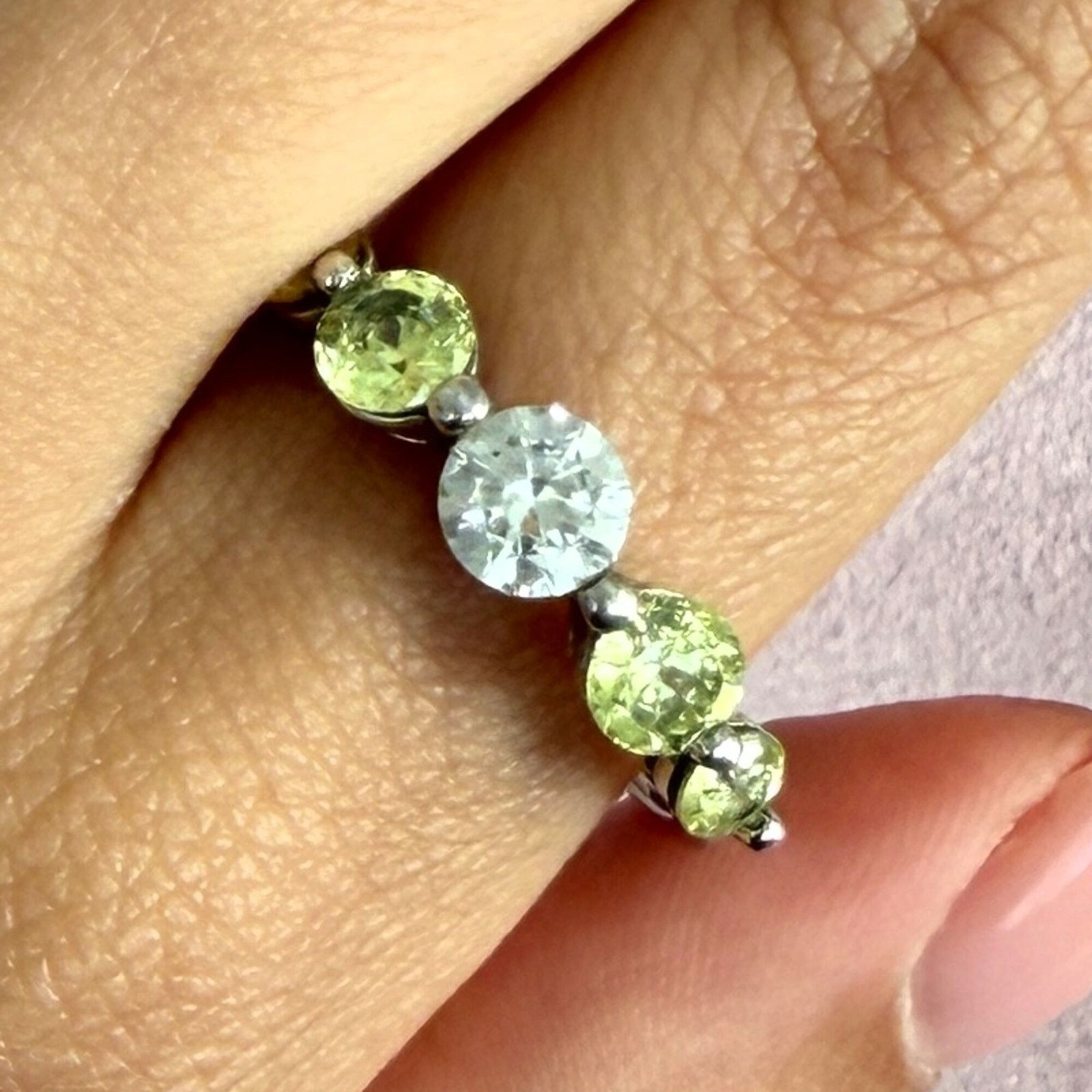 Sterling Silver sterling silver round-cut yellow & clear cz ring size 11.5 Size ONE SIZE - 1 Thumbnail