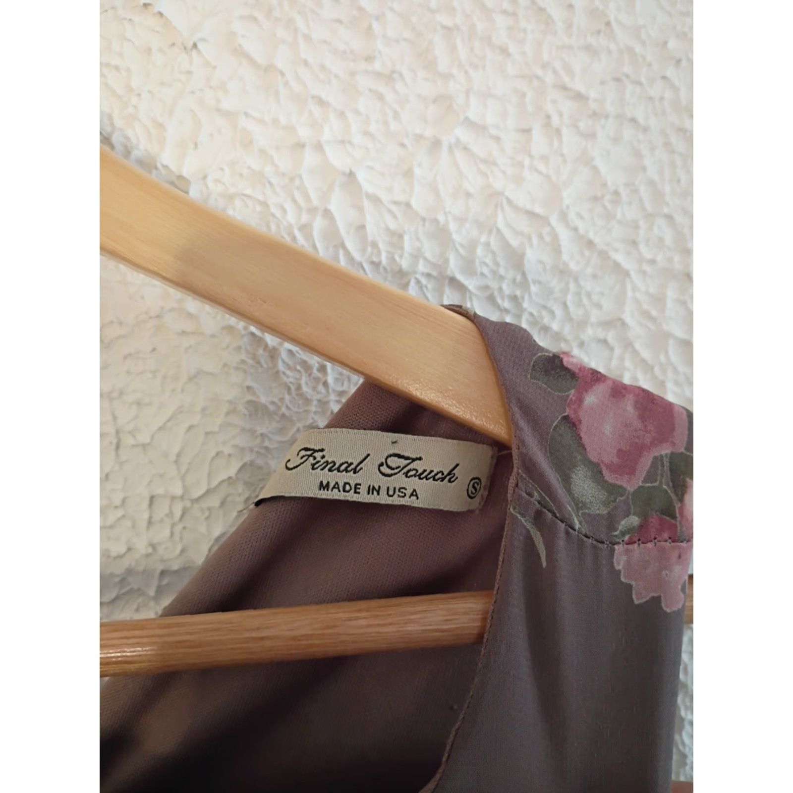 Vintage VINTAGE Final Touch Dress Ladies Midi Floral Size S Brown USA Theme Family: Women Sleek Slip Dress Womens Size S / US 4 / IT 40 - 3 Thumbnail
