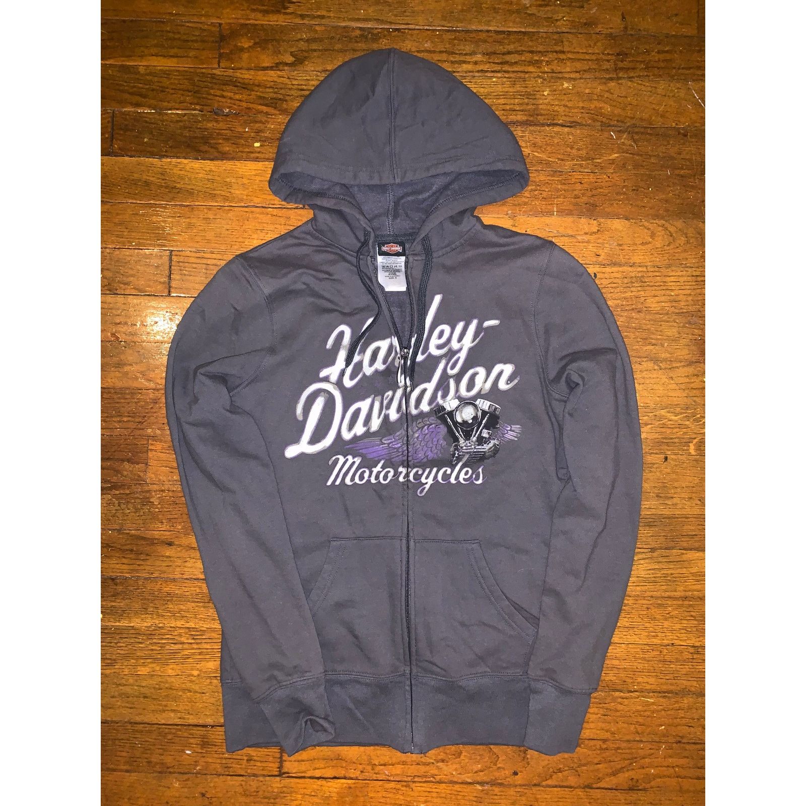 Harley Davidson Harley-Davidson Dark Grey Purple Hoodie Unisex Small Size US S / EU 44-46 / 1 - 2 Thumbnail