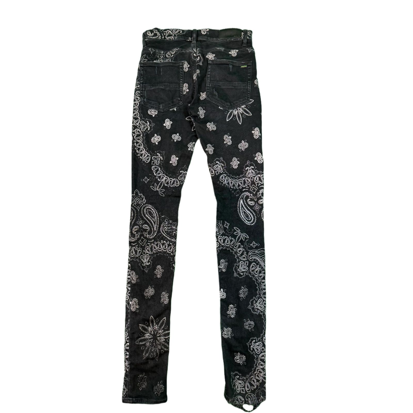 Amiri Amiri Stack Denim Black Bandana Jeans Size US 29 - 2 Thumbnail