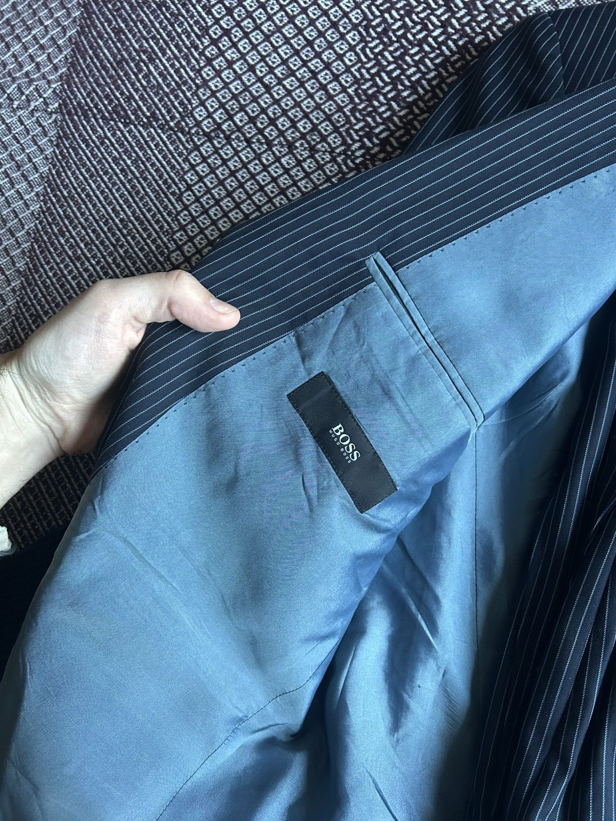 Hugo Boss Hugo Boss Striped Wool Suit Men’s Solid Style 48 Size Size 48R - 7 Thumbnail
