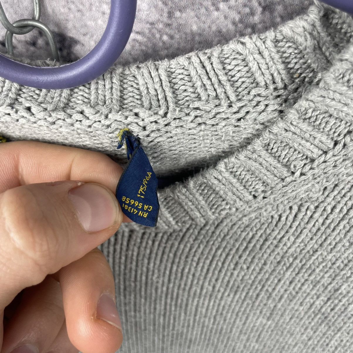 Polo Ralph Lauren Vintage Polo Ralph Lauren Sweater Gray Knit Cotton Size US M / EU 48-50 / 2 - 4 Thumbnail