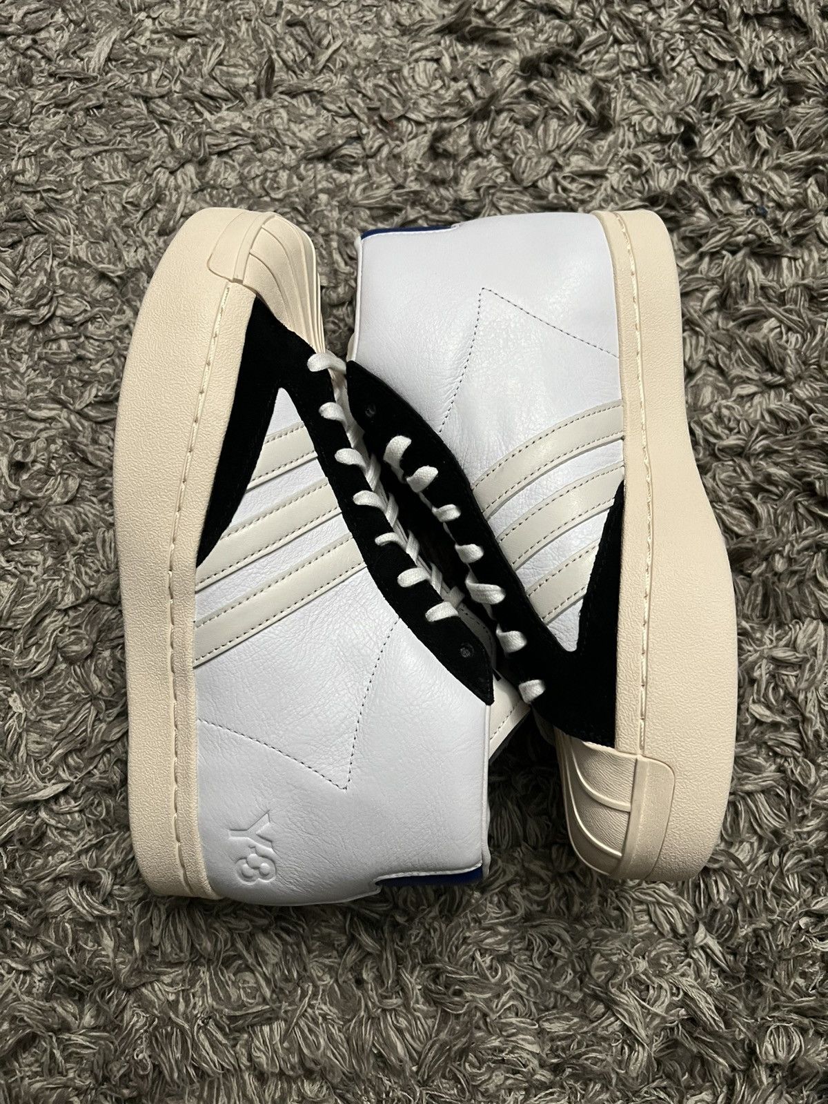 Adidas × Y-3 × Yohji Yamamoto Adidas Y-3 Yohji Pro - cloud white/bold blue Size US 5.5 / EU 38 - 5 Thumbnail