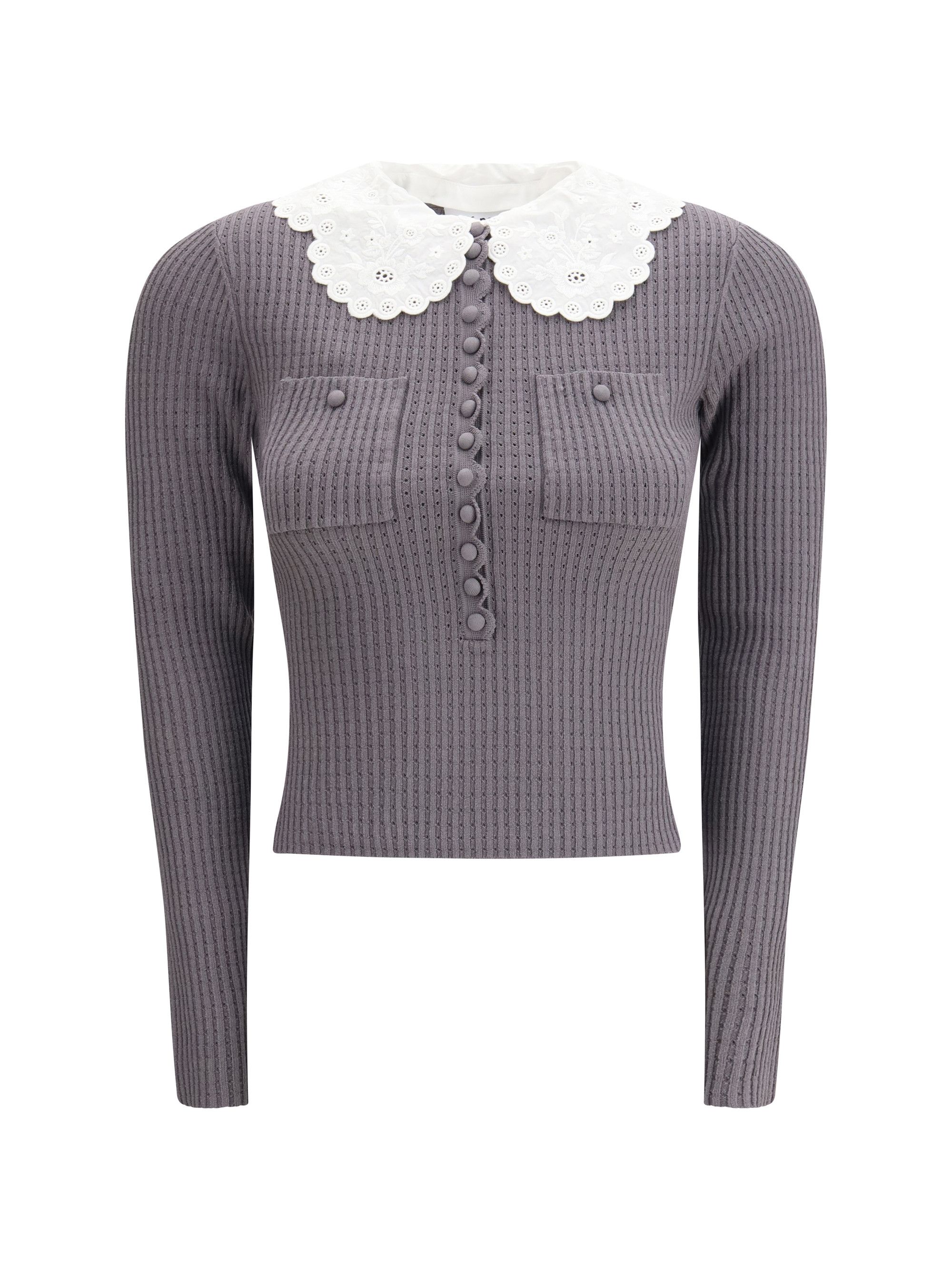 Self-Portrait Lace collar knit Top Size L / US 10 / IT 46 - 1 Thumbnail