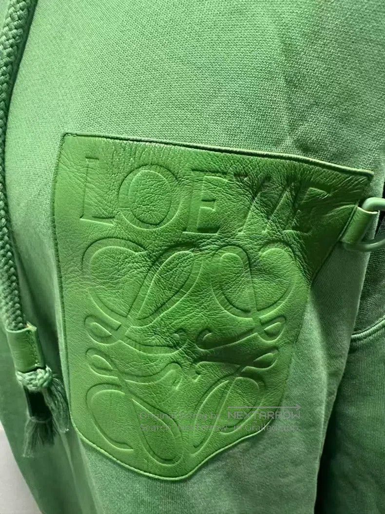 Loewe Loewe Leather Patch Logo Hoodie Size S / US 4 / IT 40 - 3 Thumbnail