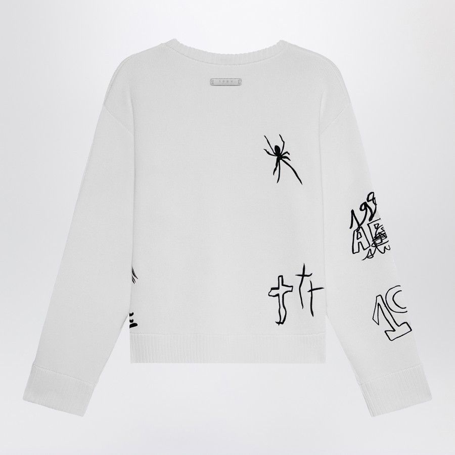 1989 STUDIO o1d2blof1124 Knitwear Sweater in White Size US M / EU 48-50 / 2 - 2 Thumbnail