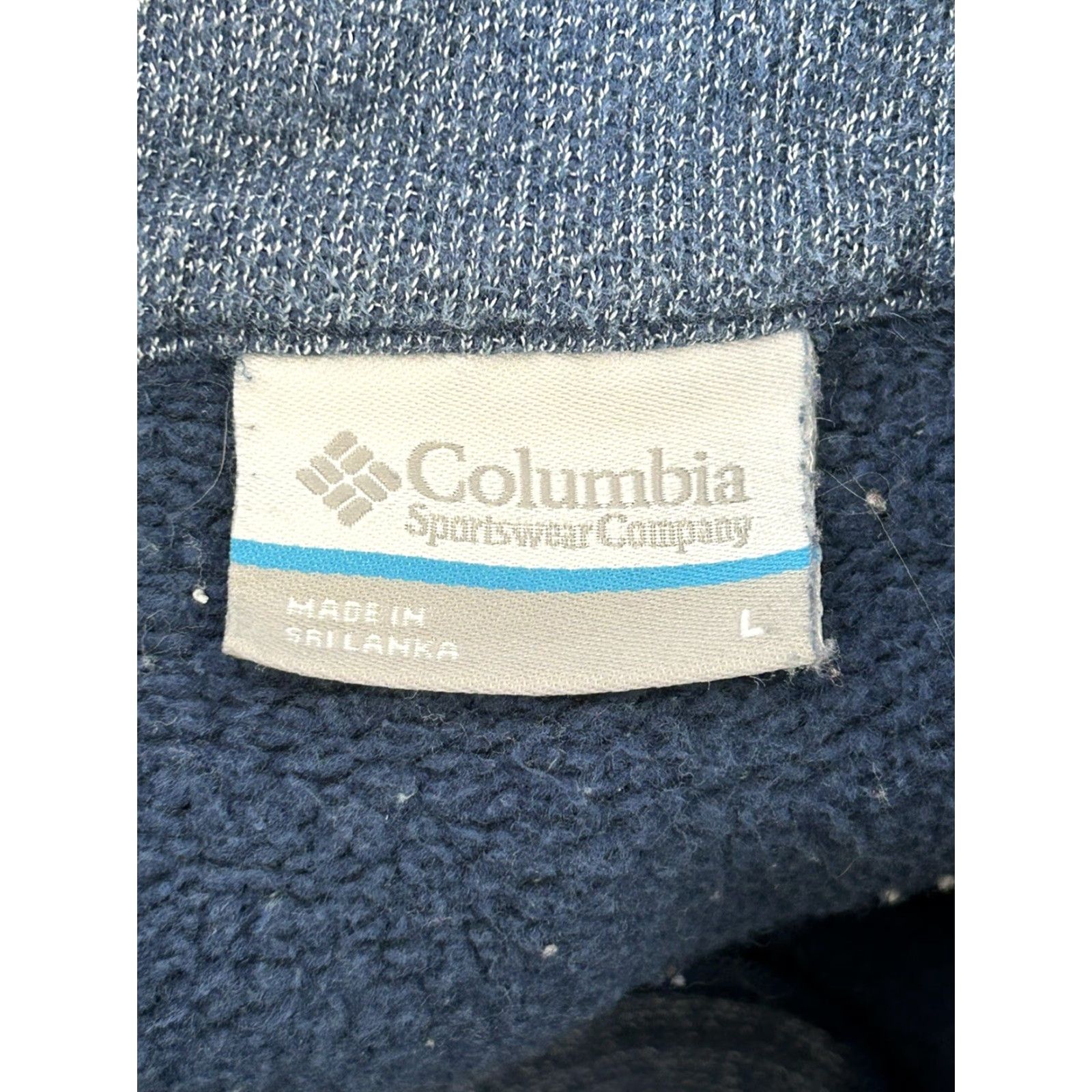 Vintage Columbia Sweater Pullover 1/4 Zip Men Large Blue Logo Outdoor Casual Travel Long Sleeve Mock Neck Regular Classic Fit Size US L / EU 52-54 / 3 - 4 Thumbnail