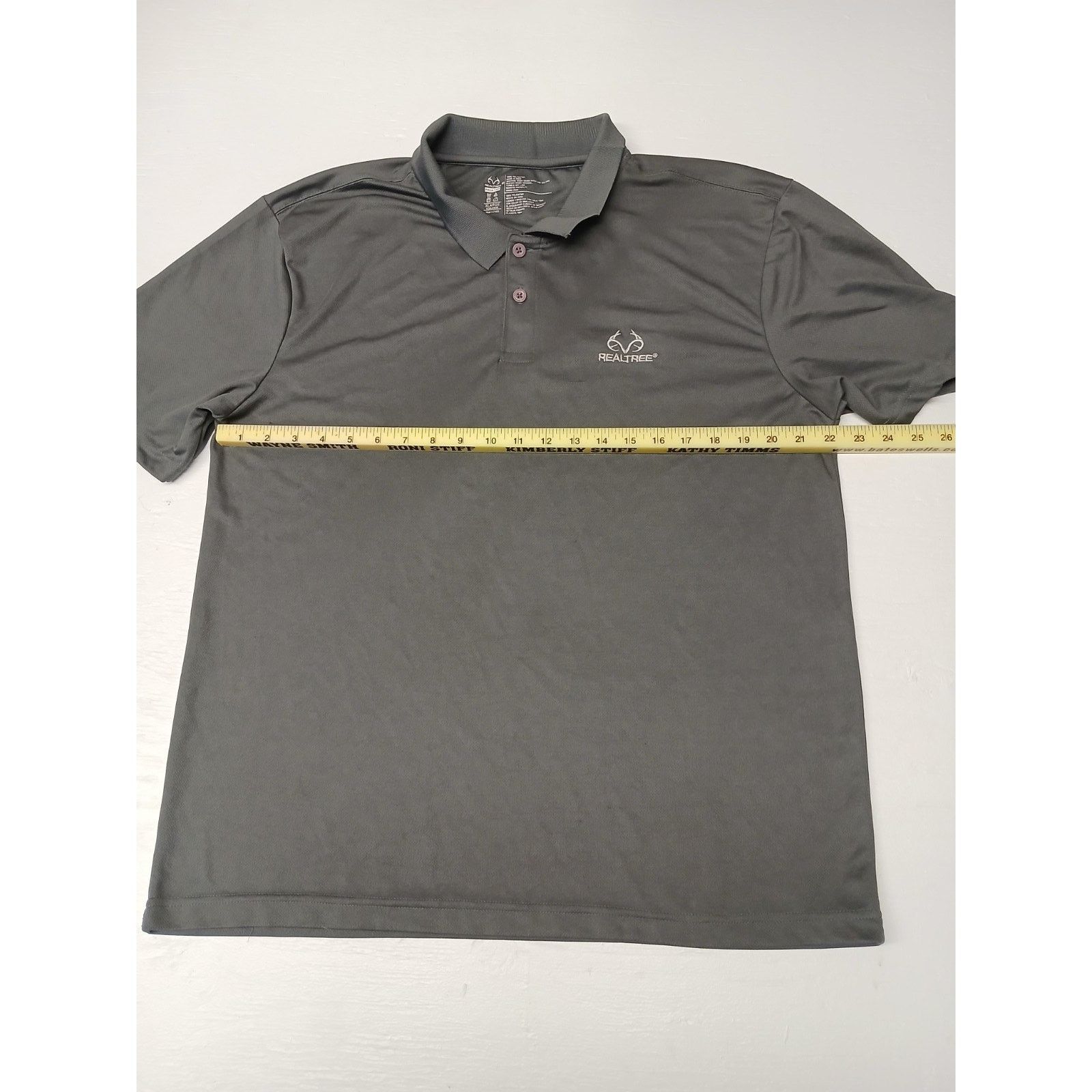 Realtree Realtree (XL) Top Gray Button Active Golf Polo Shirt Size US XL / EU 56 / 4 - 2 Thumbnail