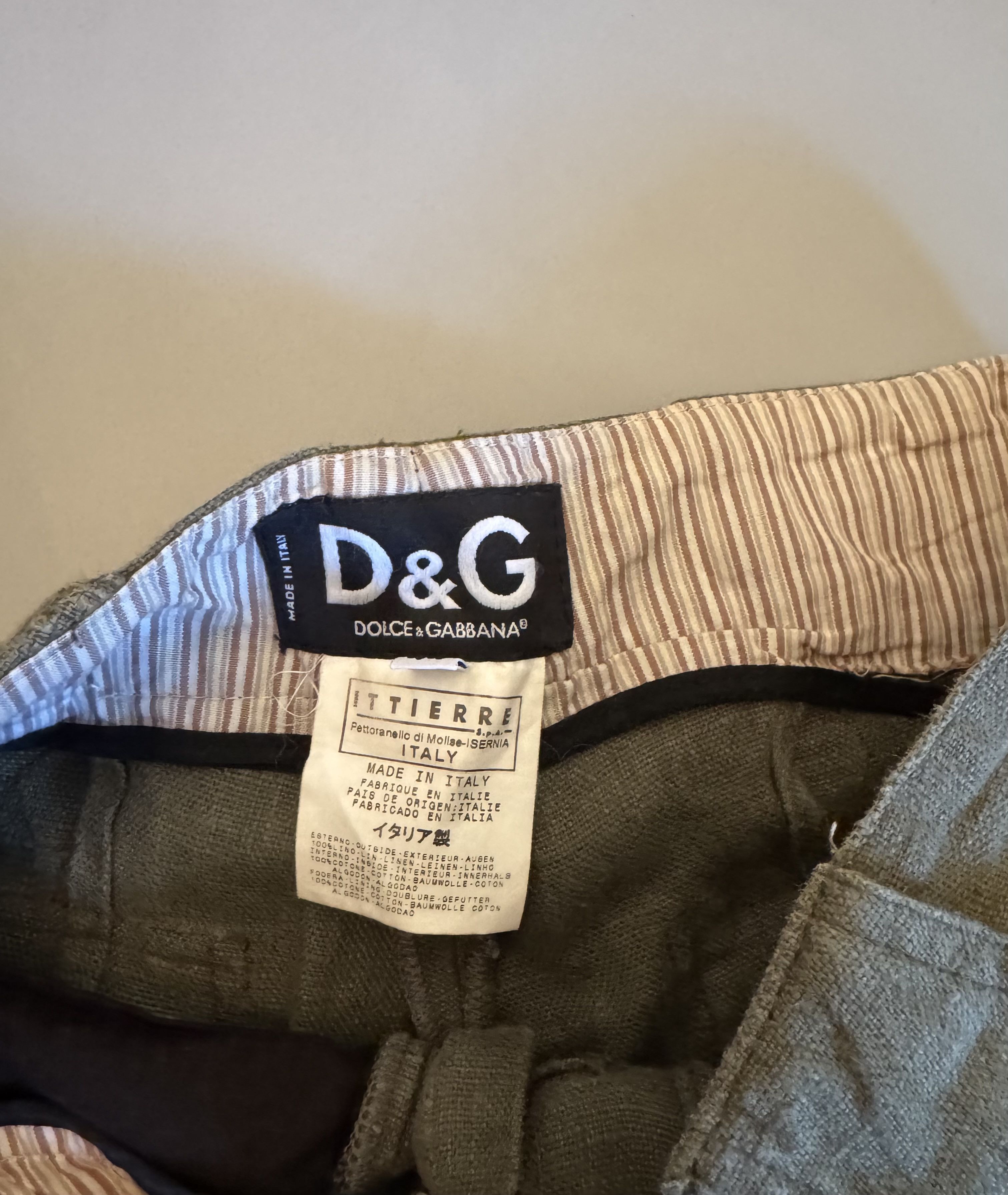 Dolce & Gabbana Vintage 2000s Dolce & Gabbana Olive Pants Size 30 Size 30" / US 8 / IT 44 - 7 Thumbnail