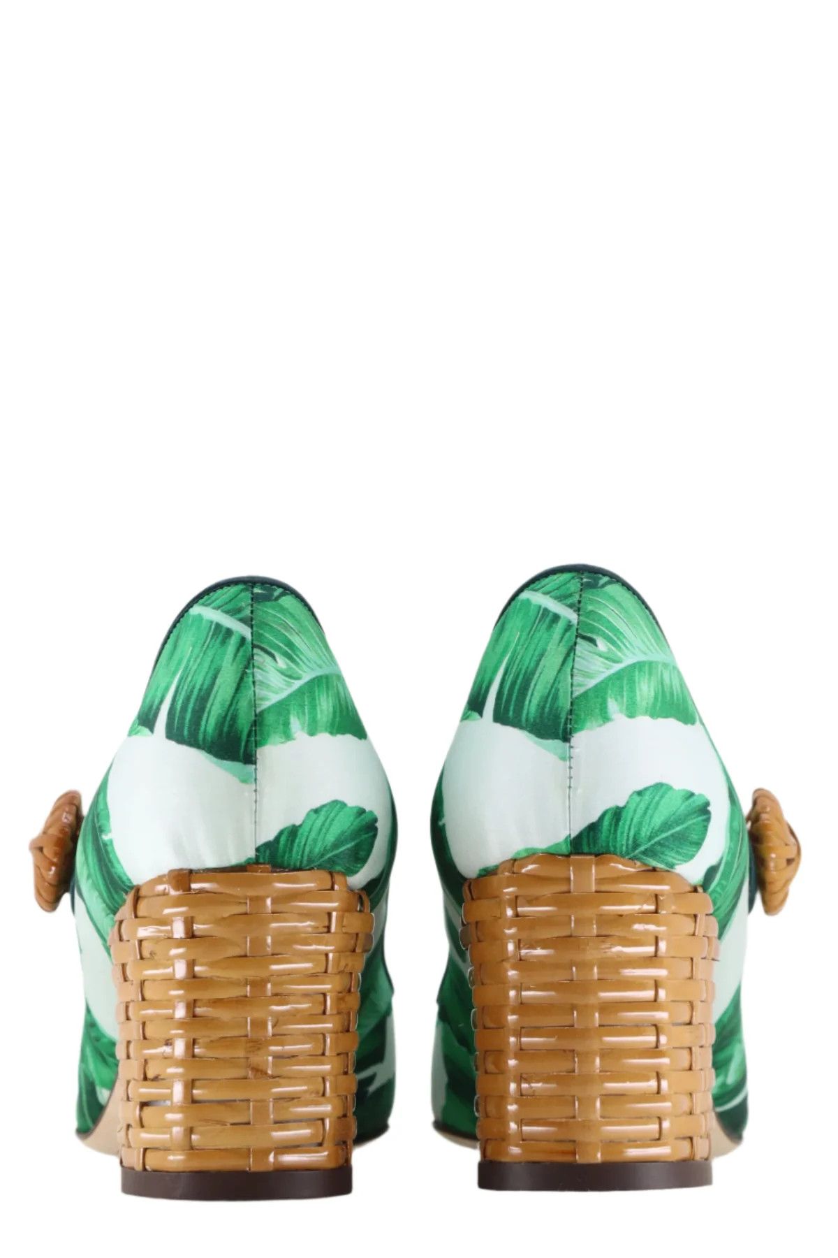 Dolce & Gabbana o1y0925 Square Heel Pumps in Green/White Size US 6 / IT 36 - 4 Thumbnail